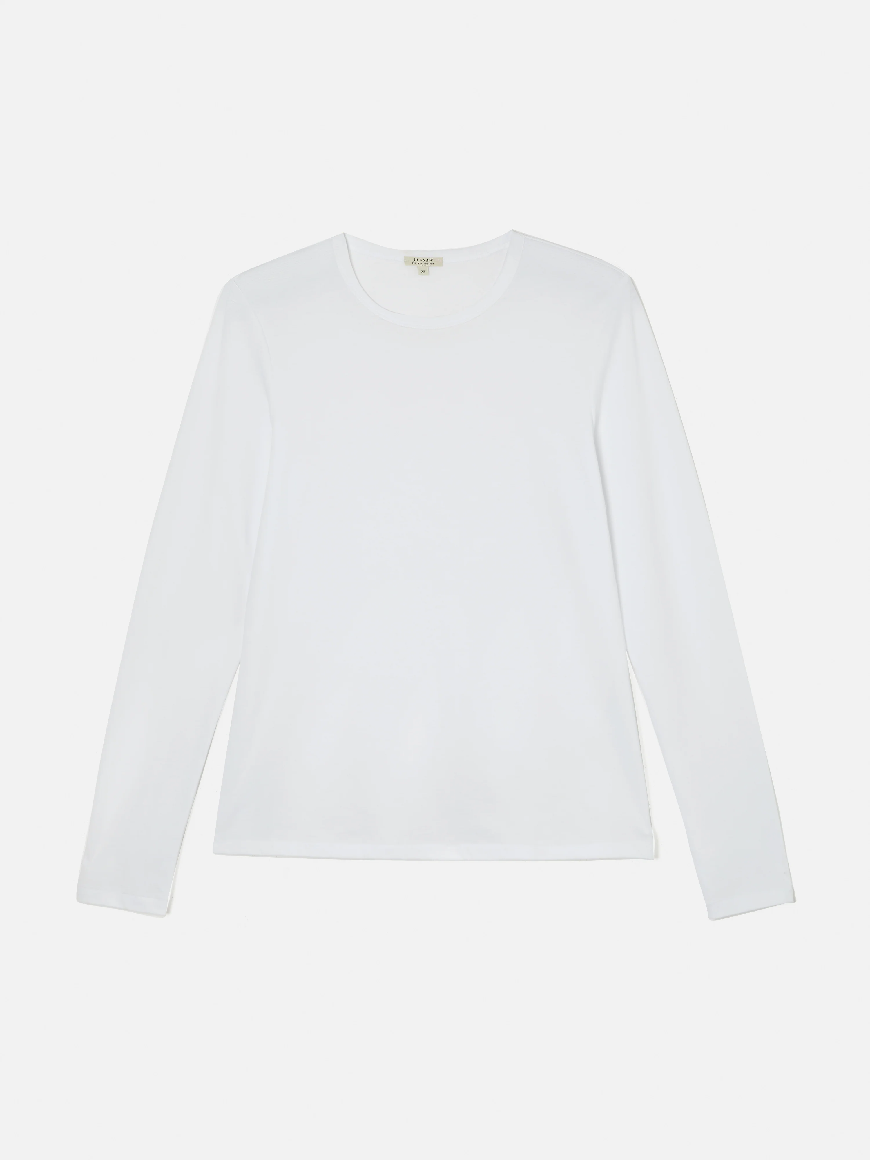 Supima Cotton Long Sleeve T-shirt | White - Image 6