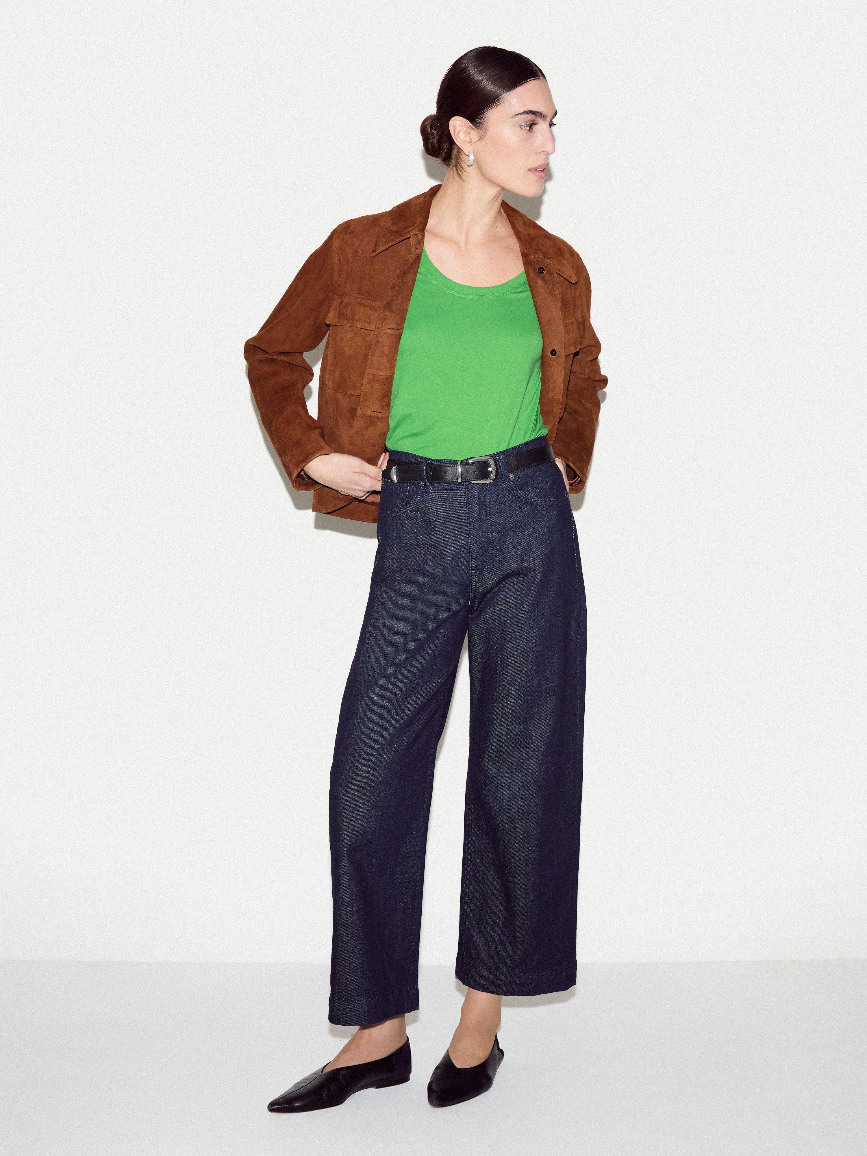 Supima Cotton Scoop Neck T-shirt | Bamboo - Image 3