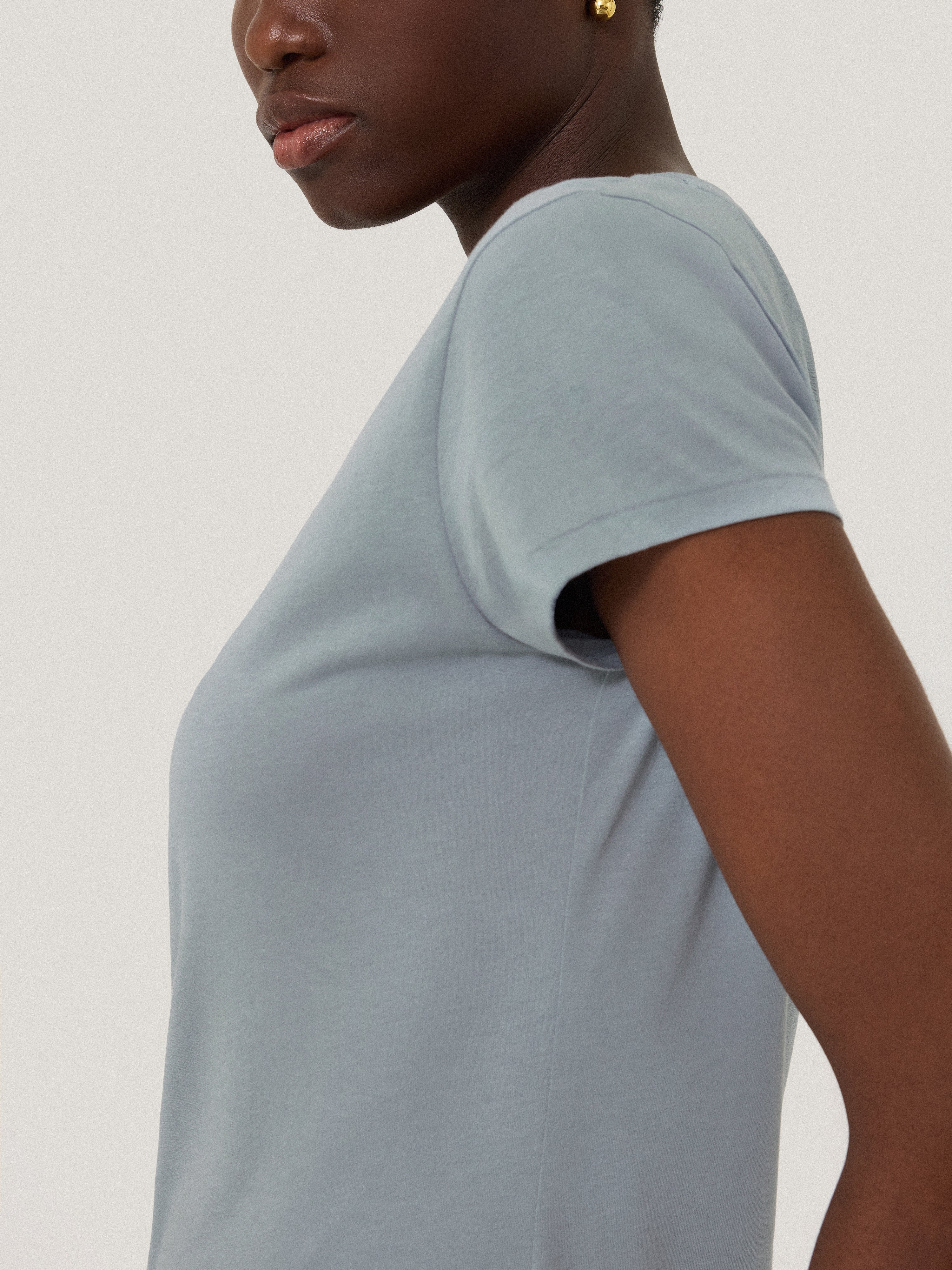 Supima Cotton Scoop Neck Tee | Summer Rain - Image 2