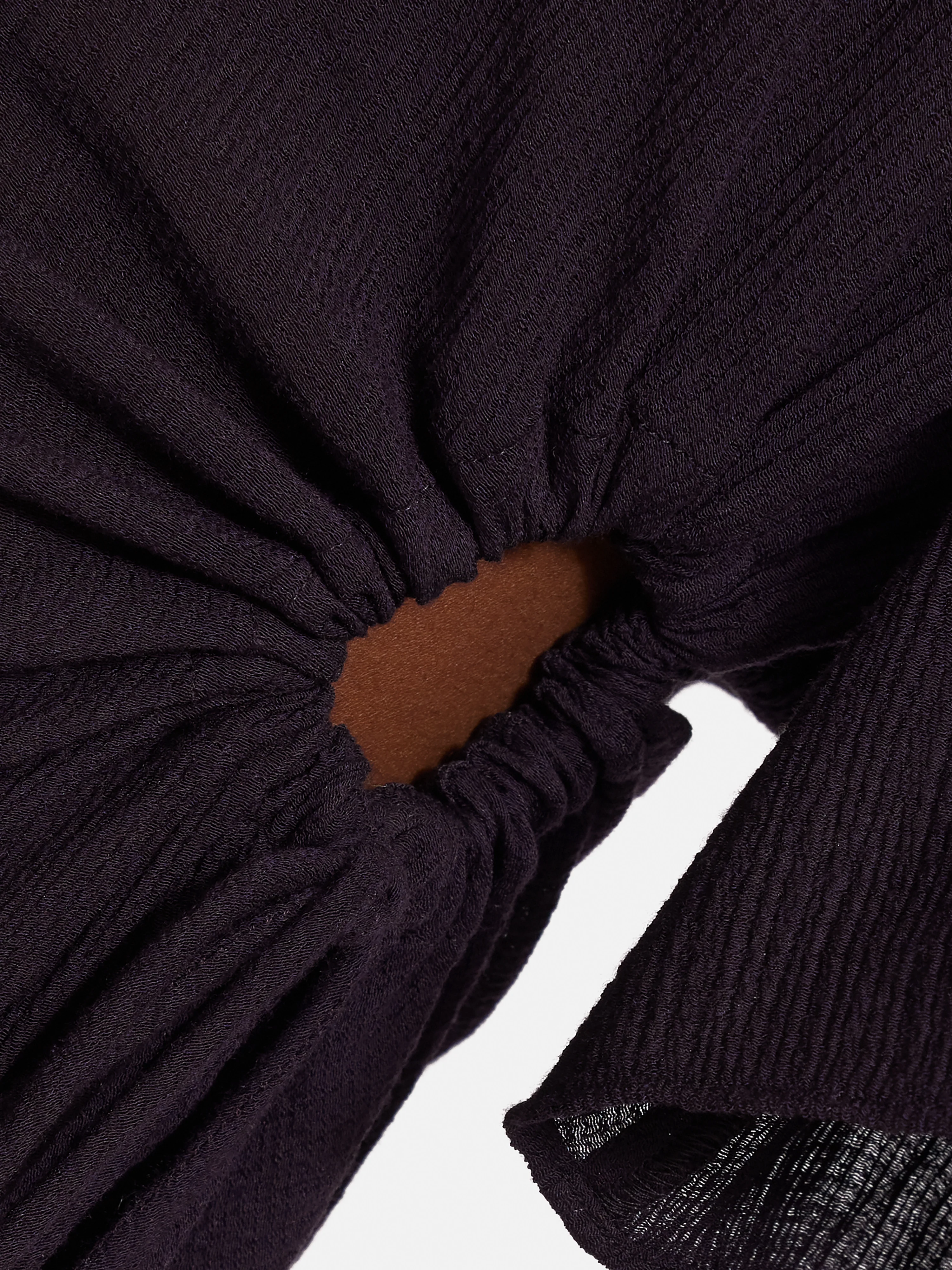 Textured Asymmetric Dress | Purple - Image 6