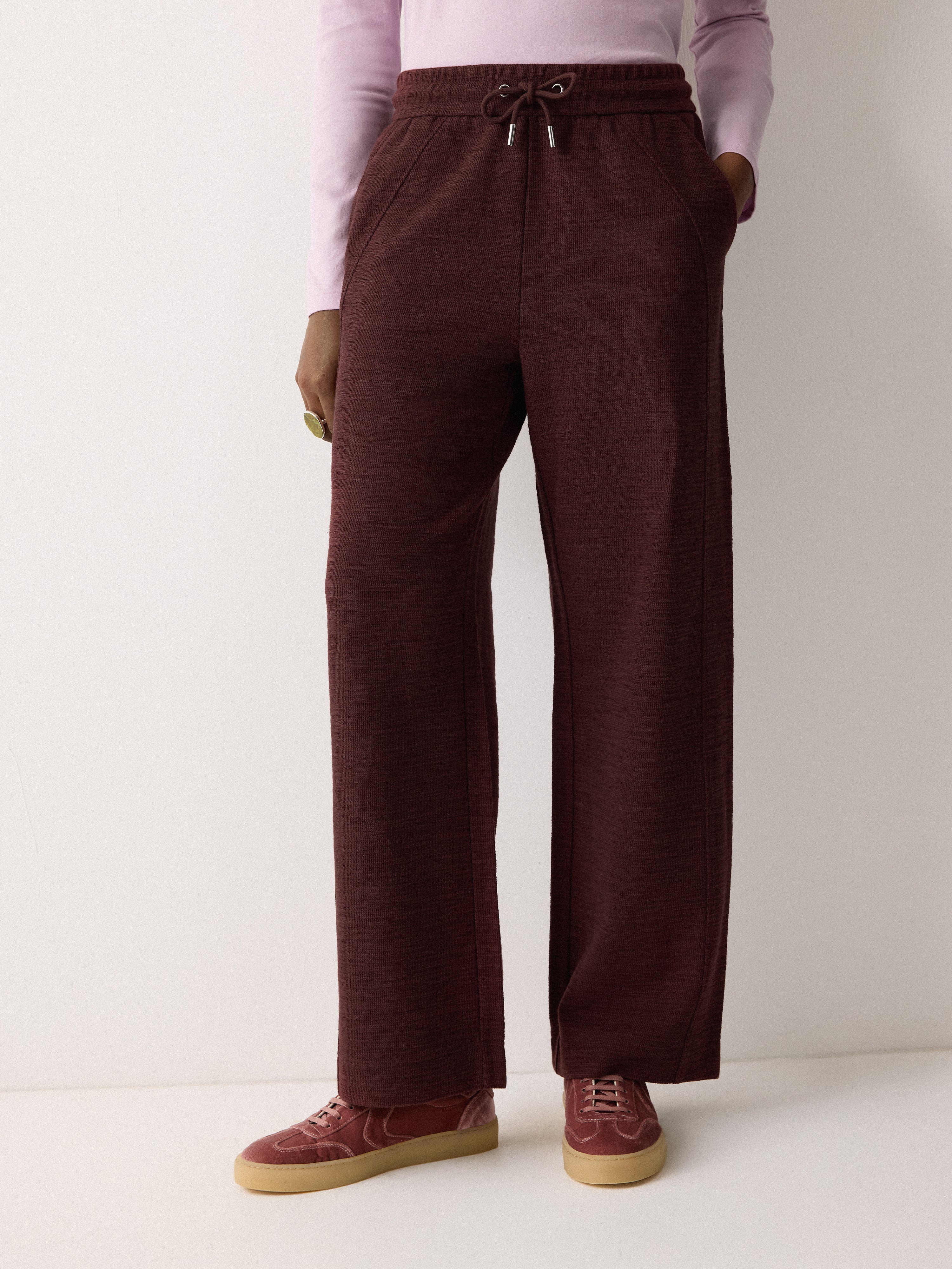 Textured Cotton Slub Sweatpant | Purple - Image 2