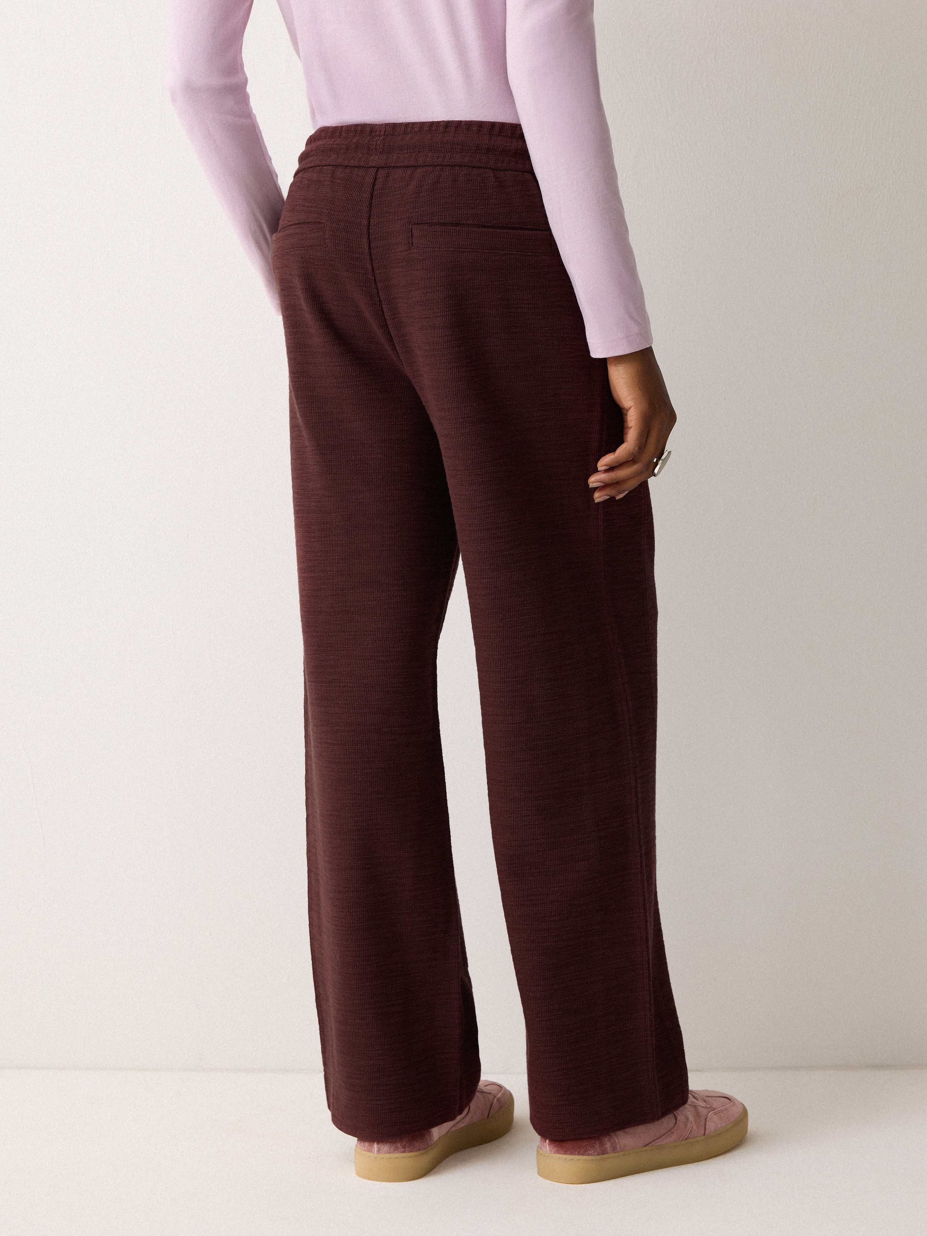 Textured Cotton Slub Sweatpant | Purple - Image 4