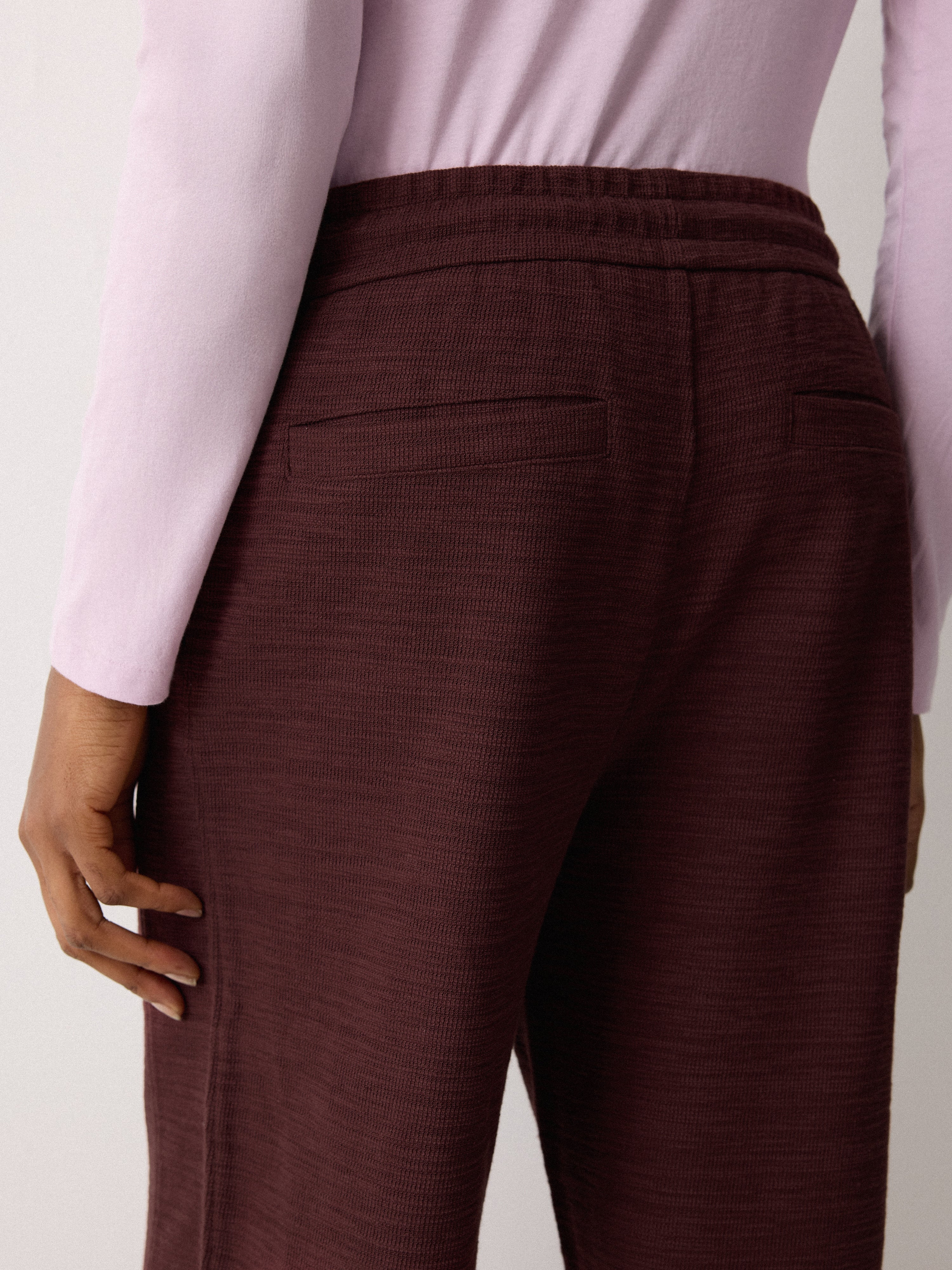 Textured Cotton Slub Sweatpant | Purple - Image 5