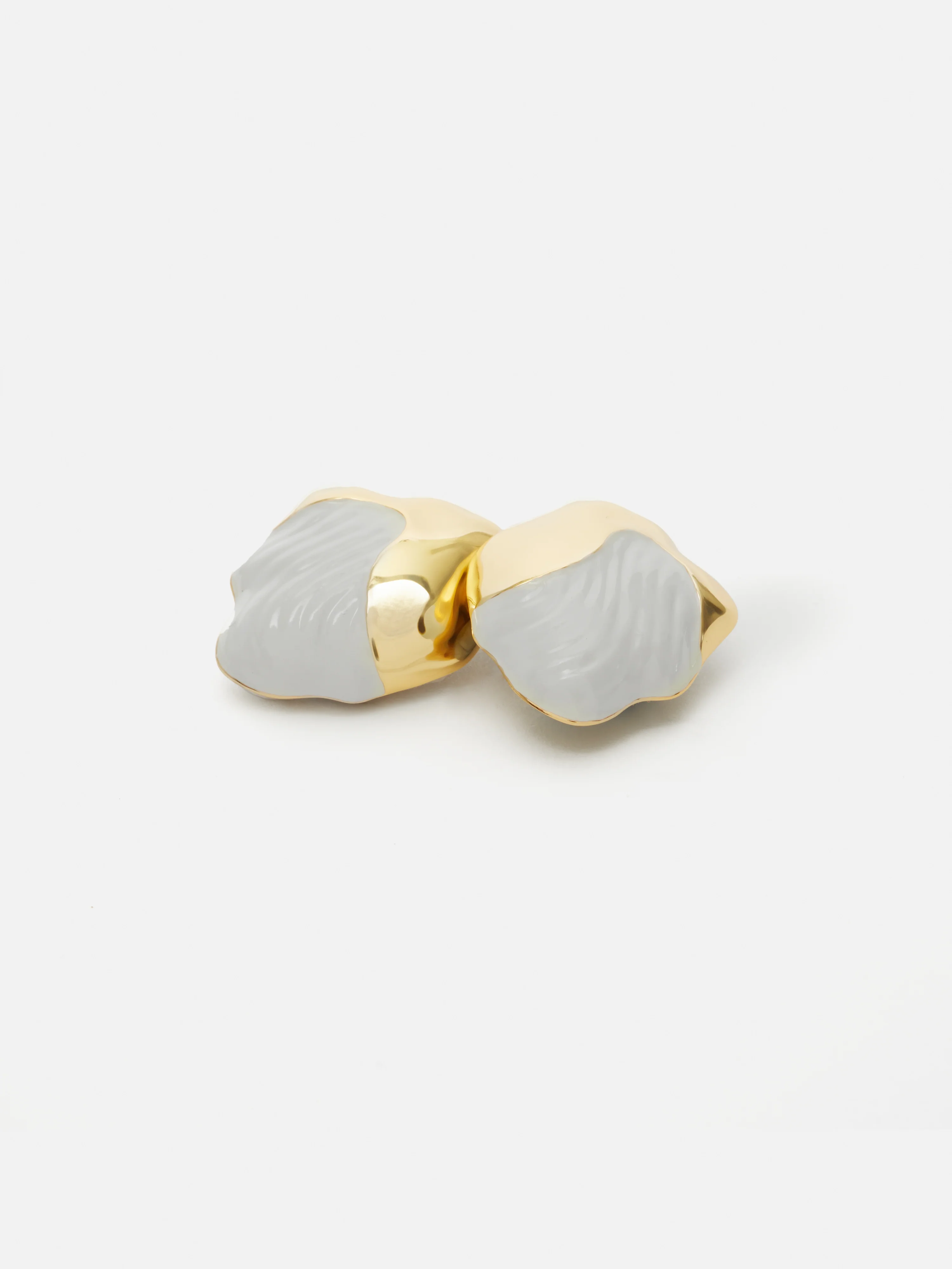 Textured Enamel Earring | Gold - Image 3