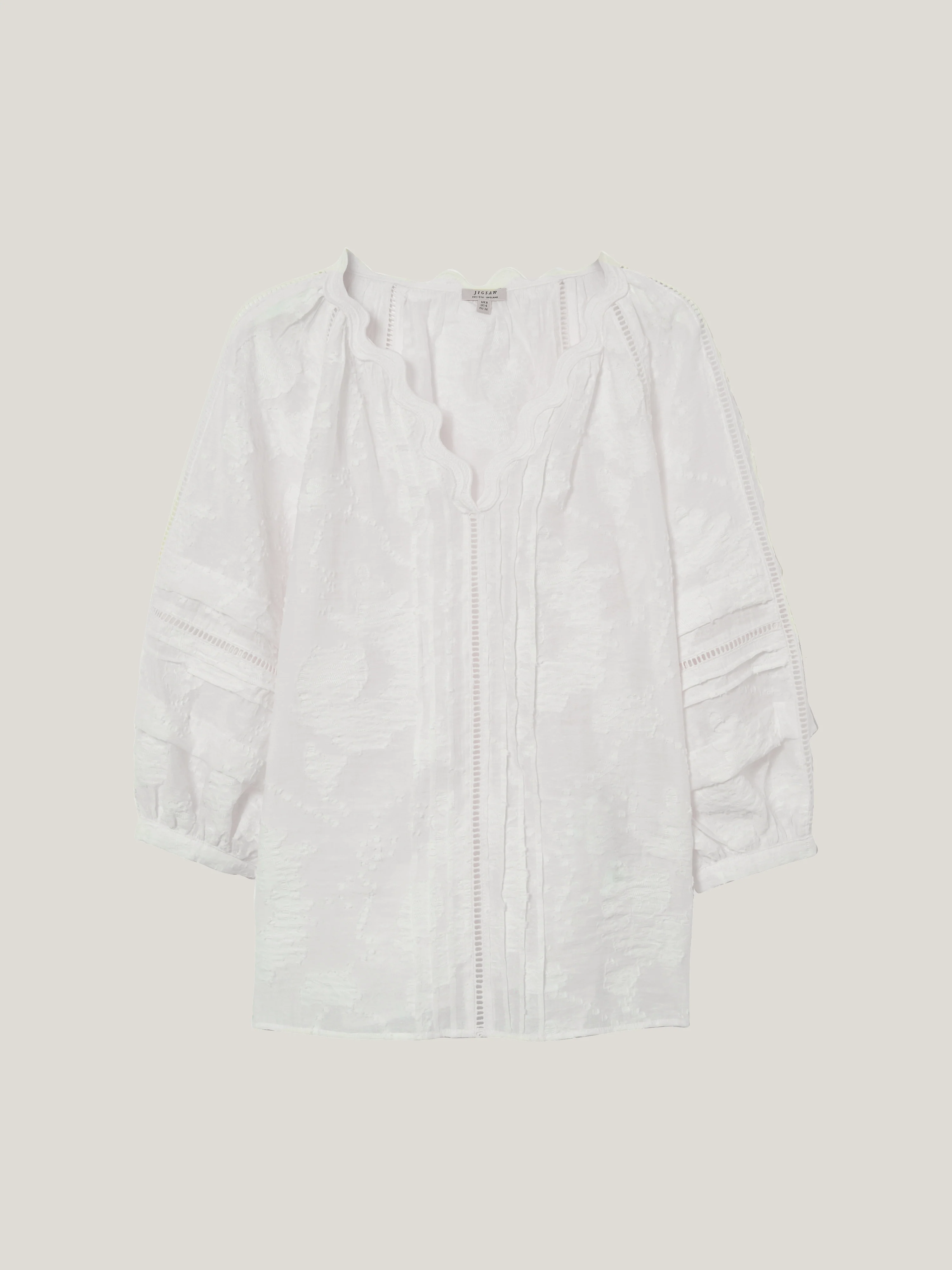 Textured Jacquard Top | White - Image 5