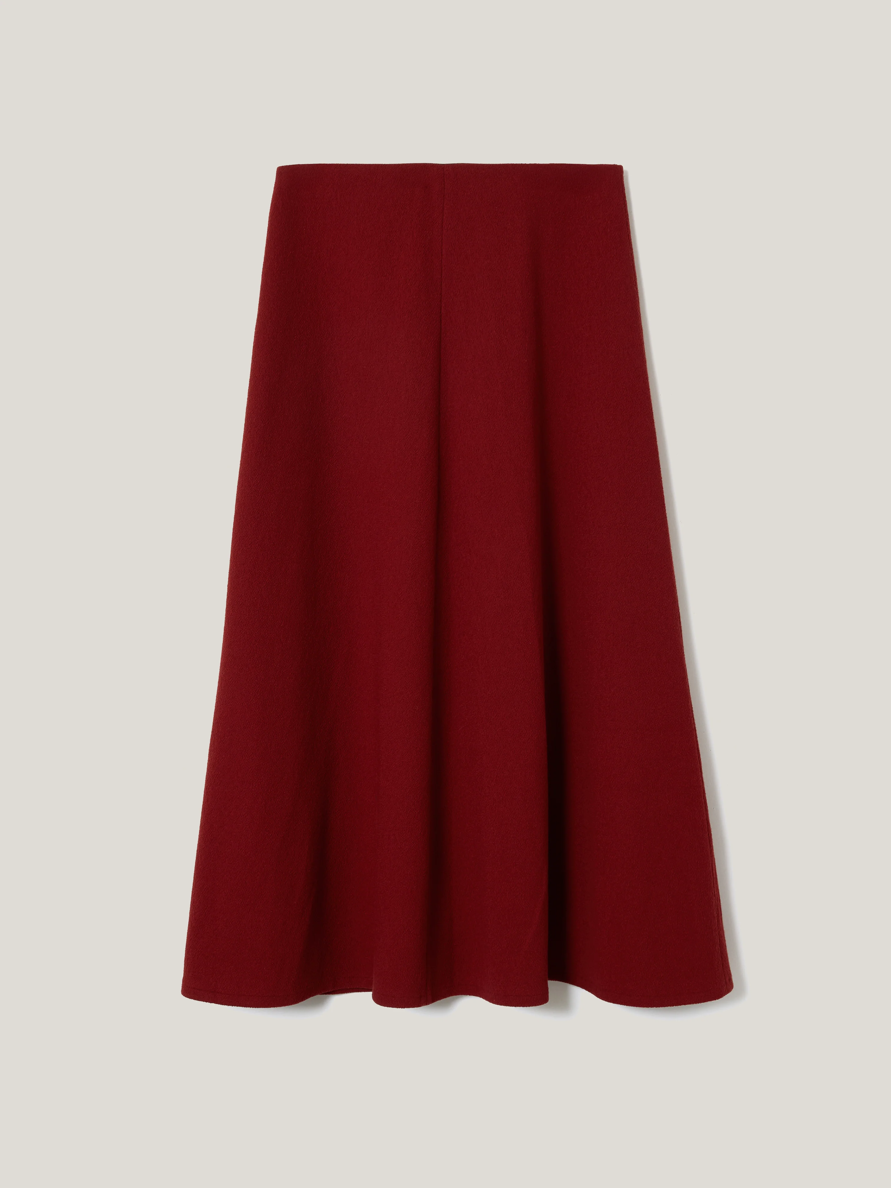 Textured Jersey A Line Skirt | Red - Image 5
