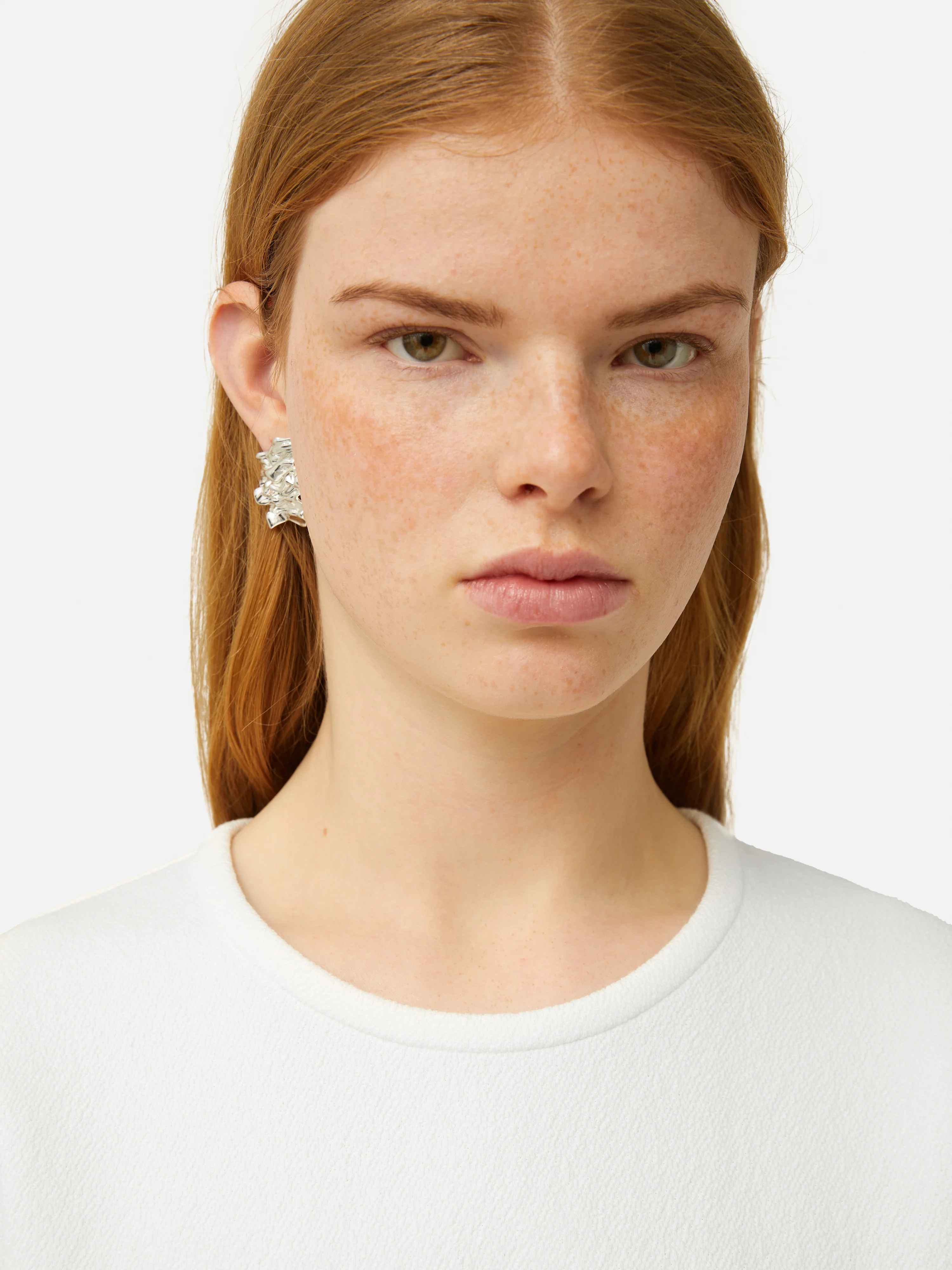 Textured Jersey Top | White - Image 2