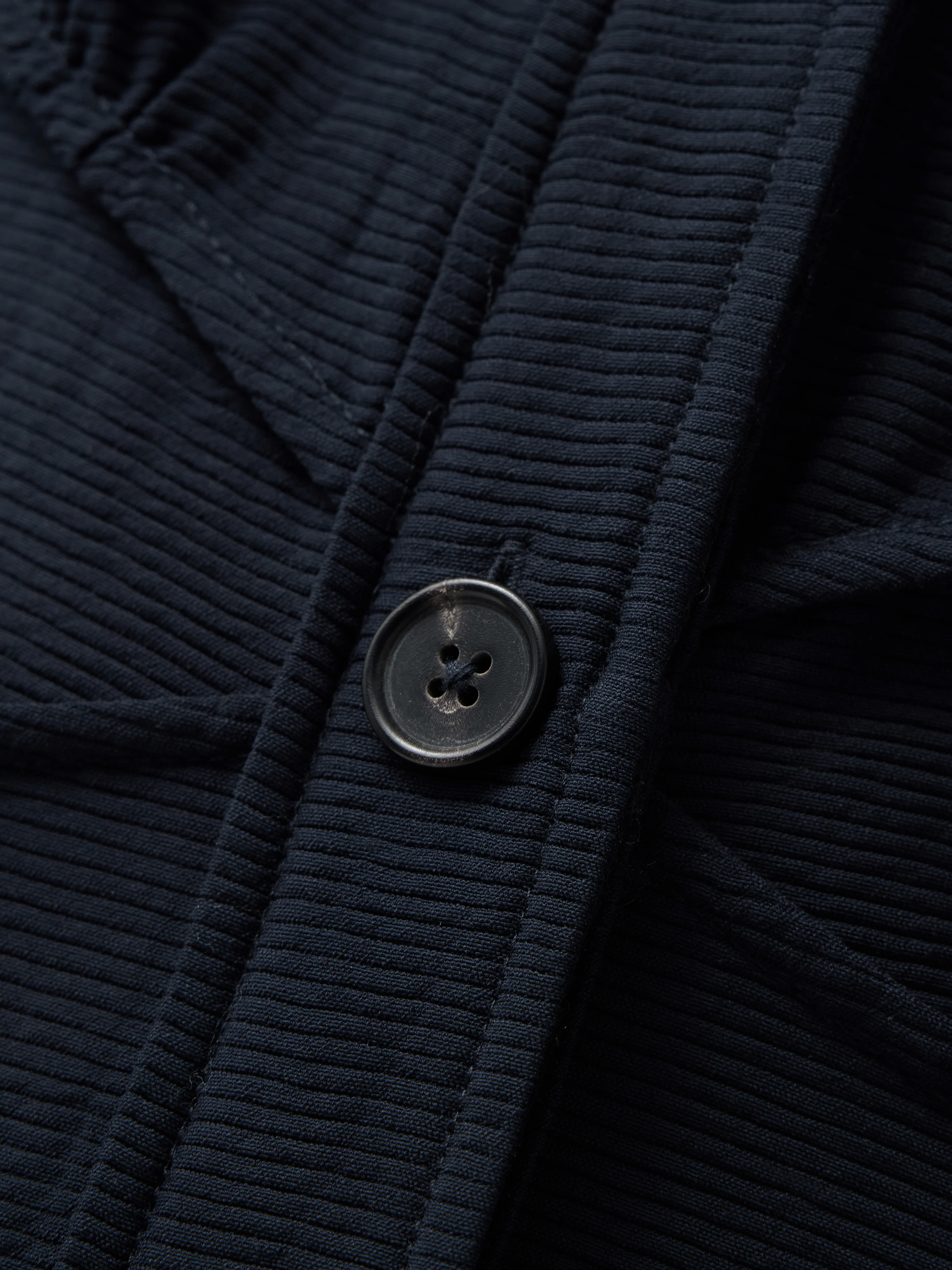 Textured Midi Shirt Dress | Navy - Image 8
