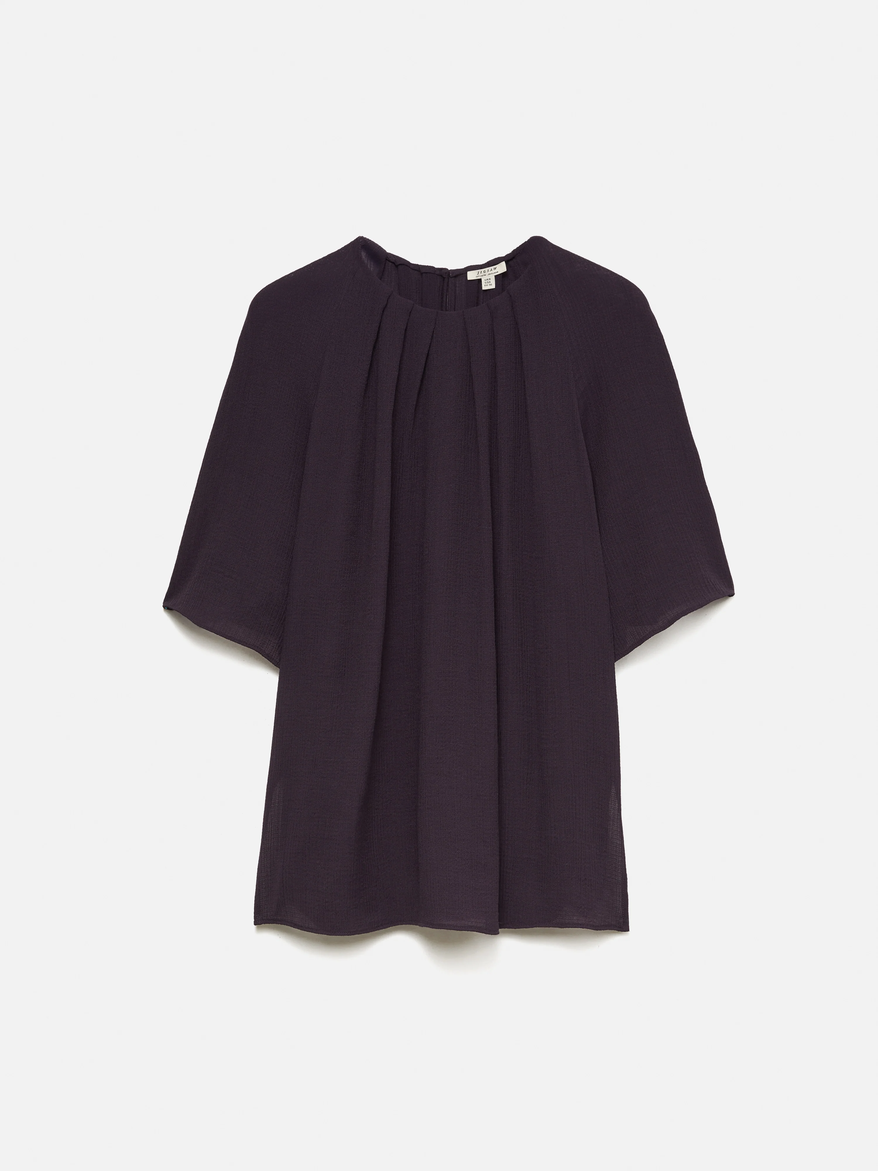 Textured Pleat Detail Top | Purple - Image 7