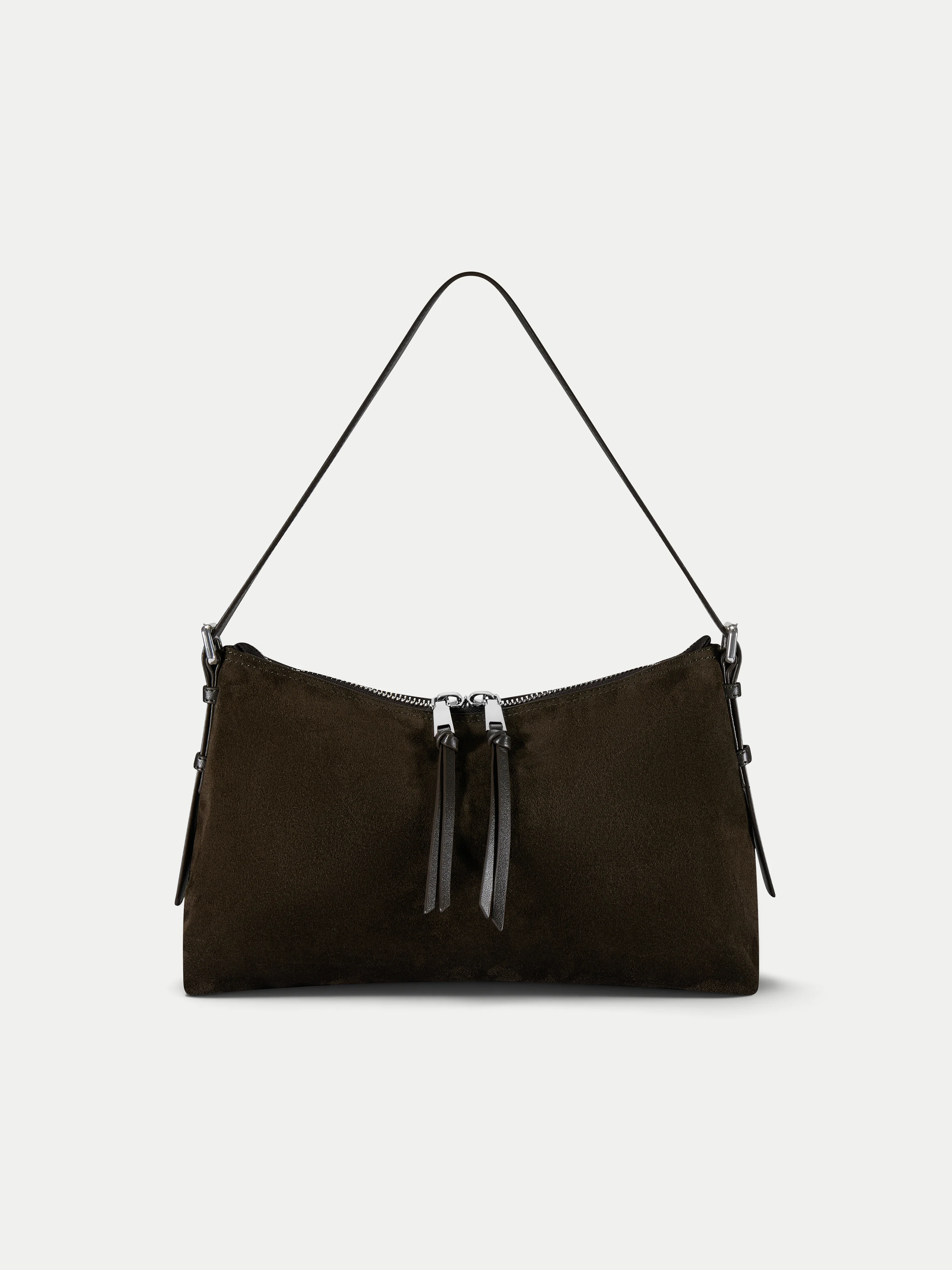 Trafalgar Suede Shoulder Bag | Khaki - Image 6