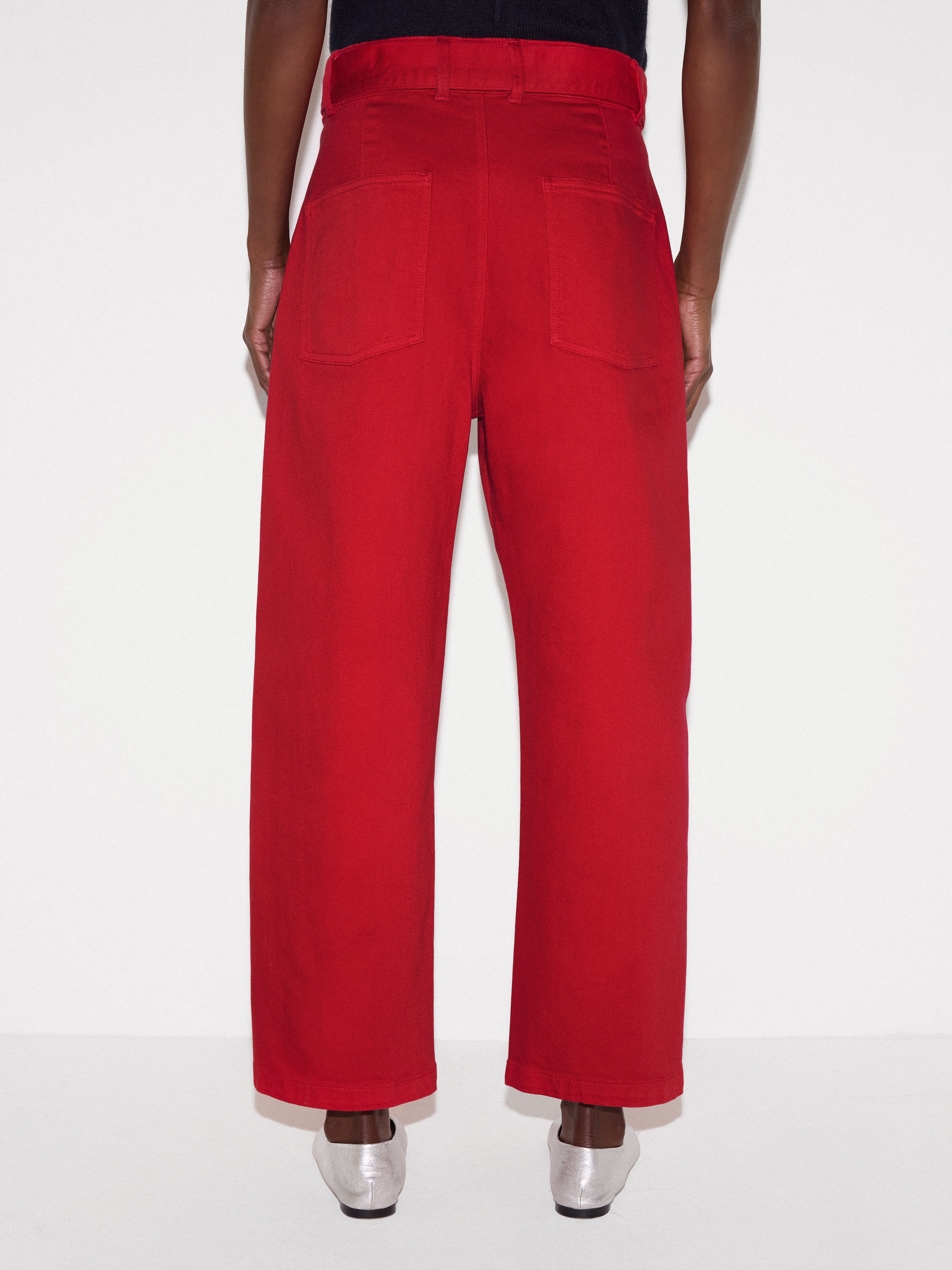 Turner Belted Barrel Leg Jean | Red - Image 6
