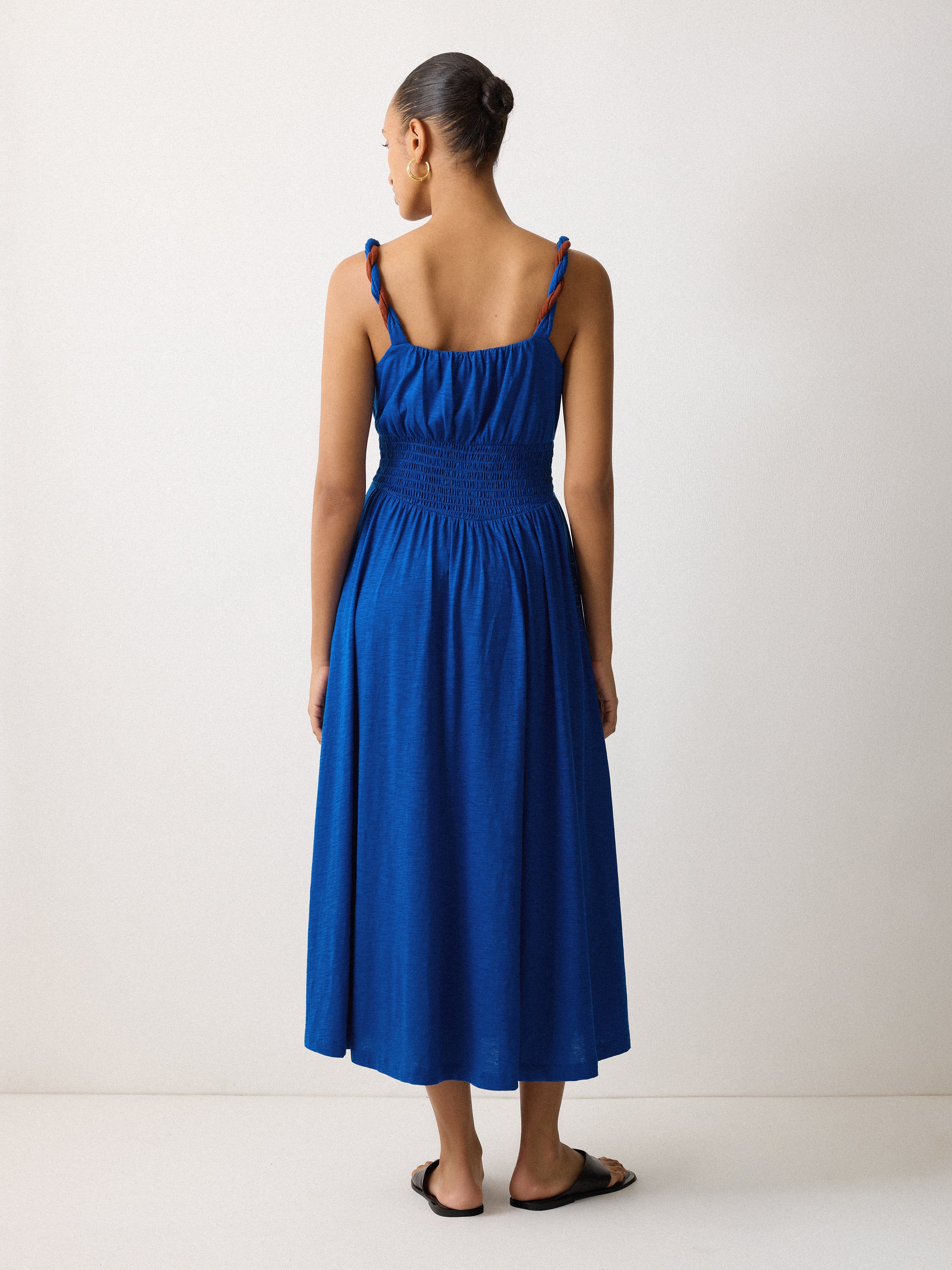 Twist Strap Jersey Dress | Blue - Image 4