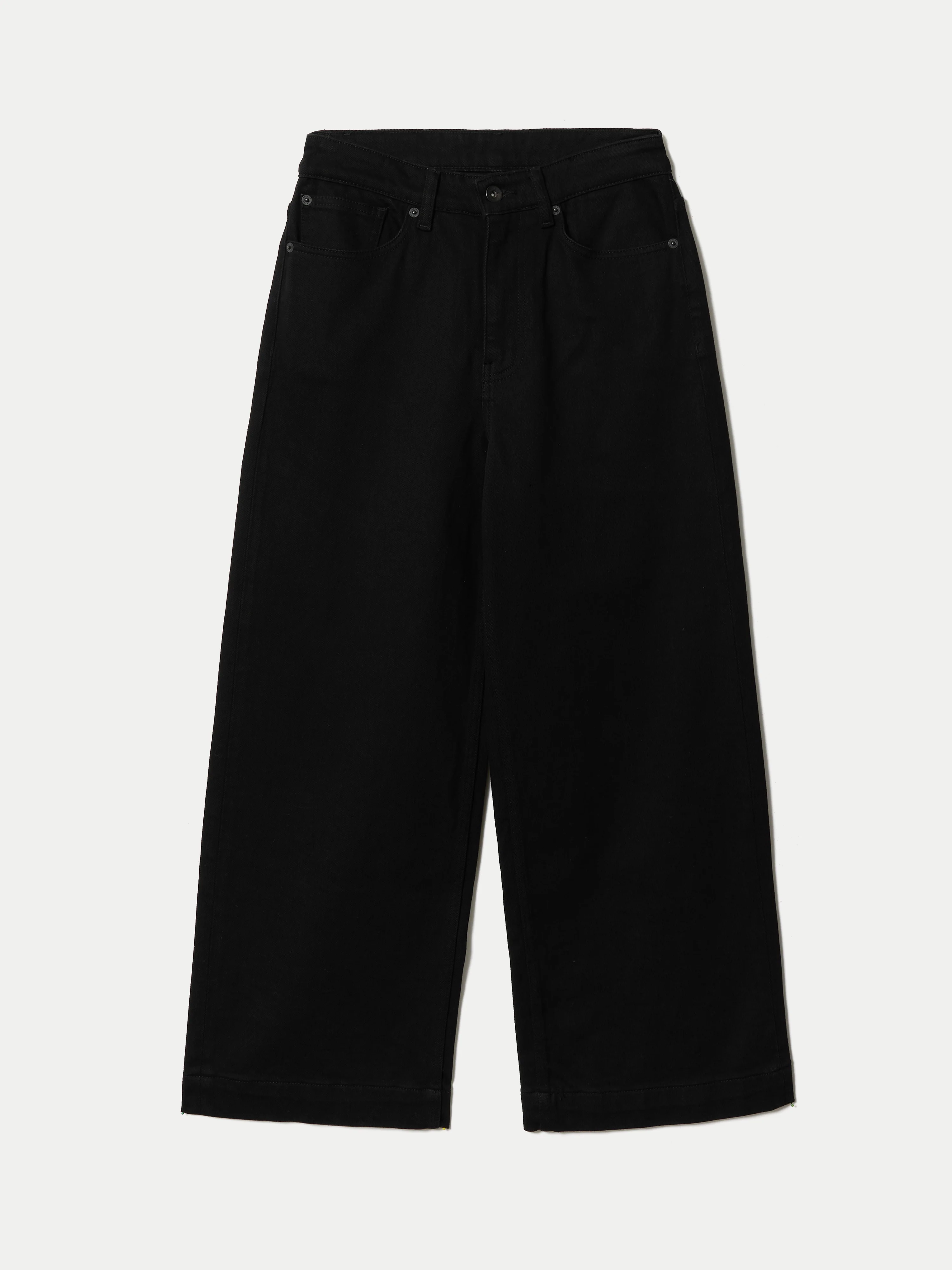 Tyne Wide Leg Cropped Jean | Black - Image 5