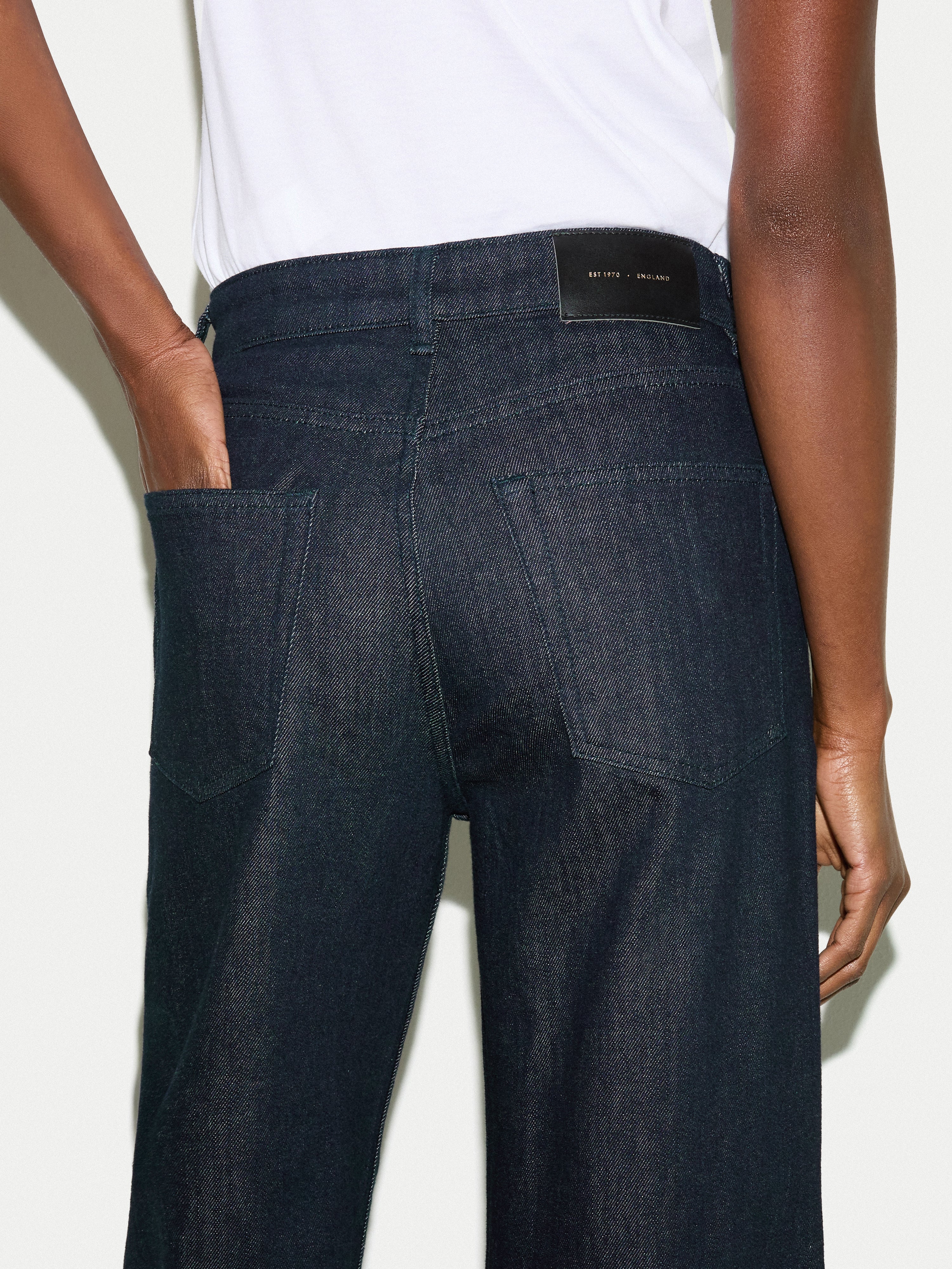 Tyne Wide Leg Cropped Jean | Indigo - Image 4