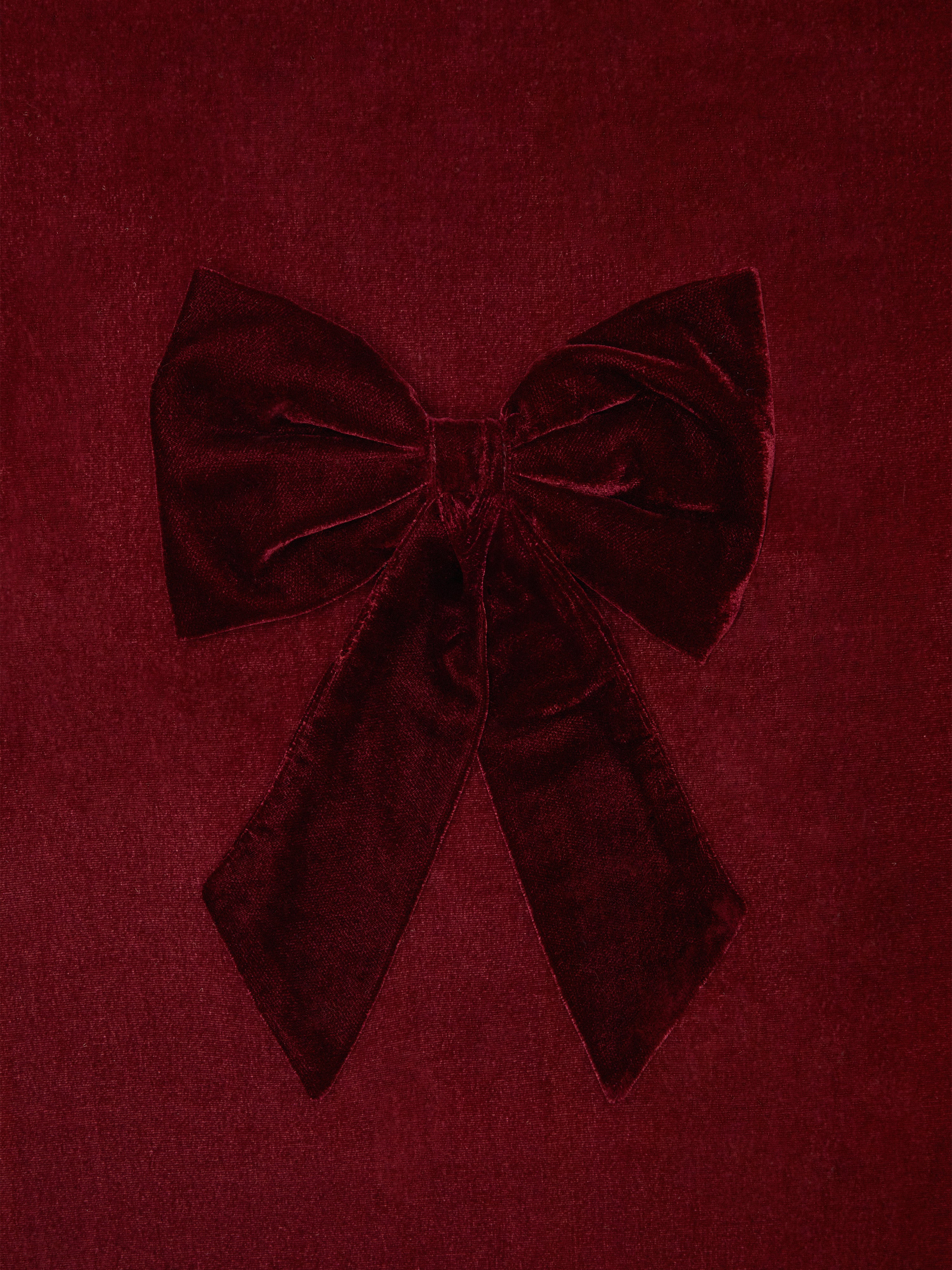 Velvet Bow Hairclip | Burgundy - Image 3