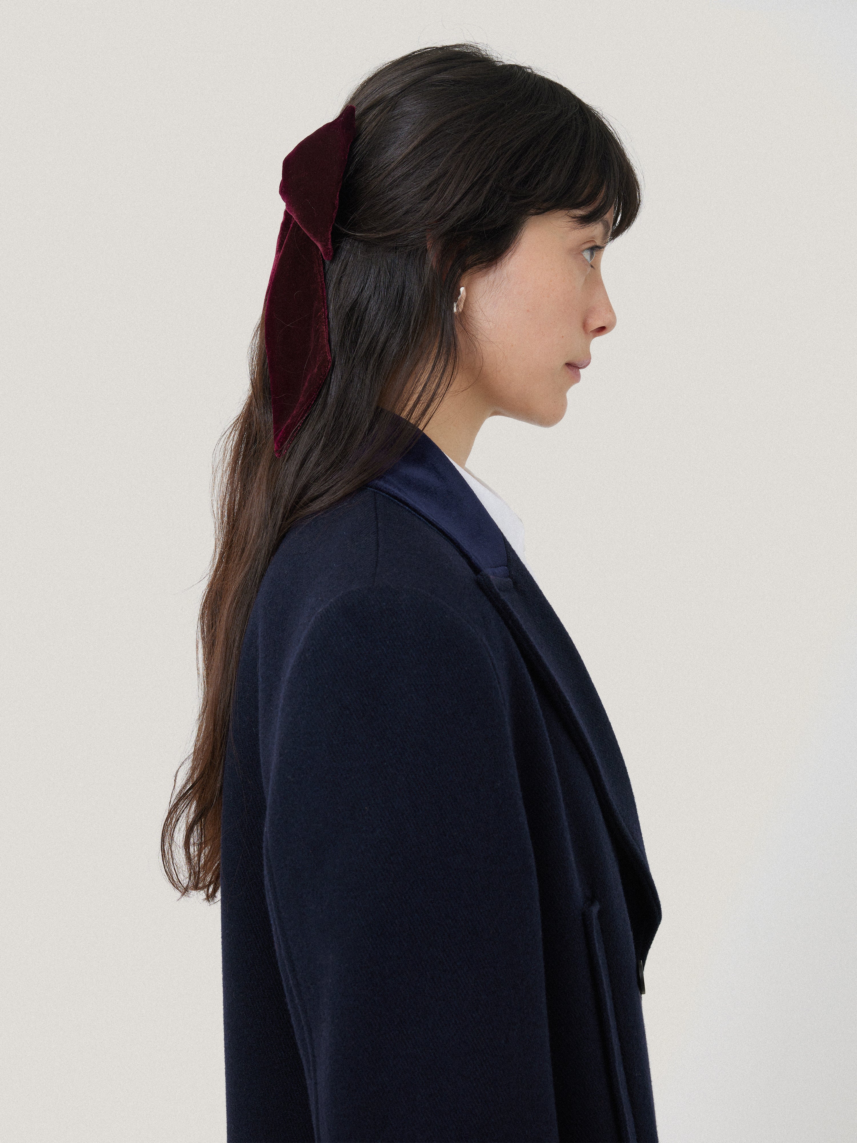 Velvet Bow Hairclip | Burgundy - Image 5