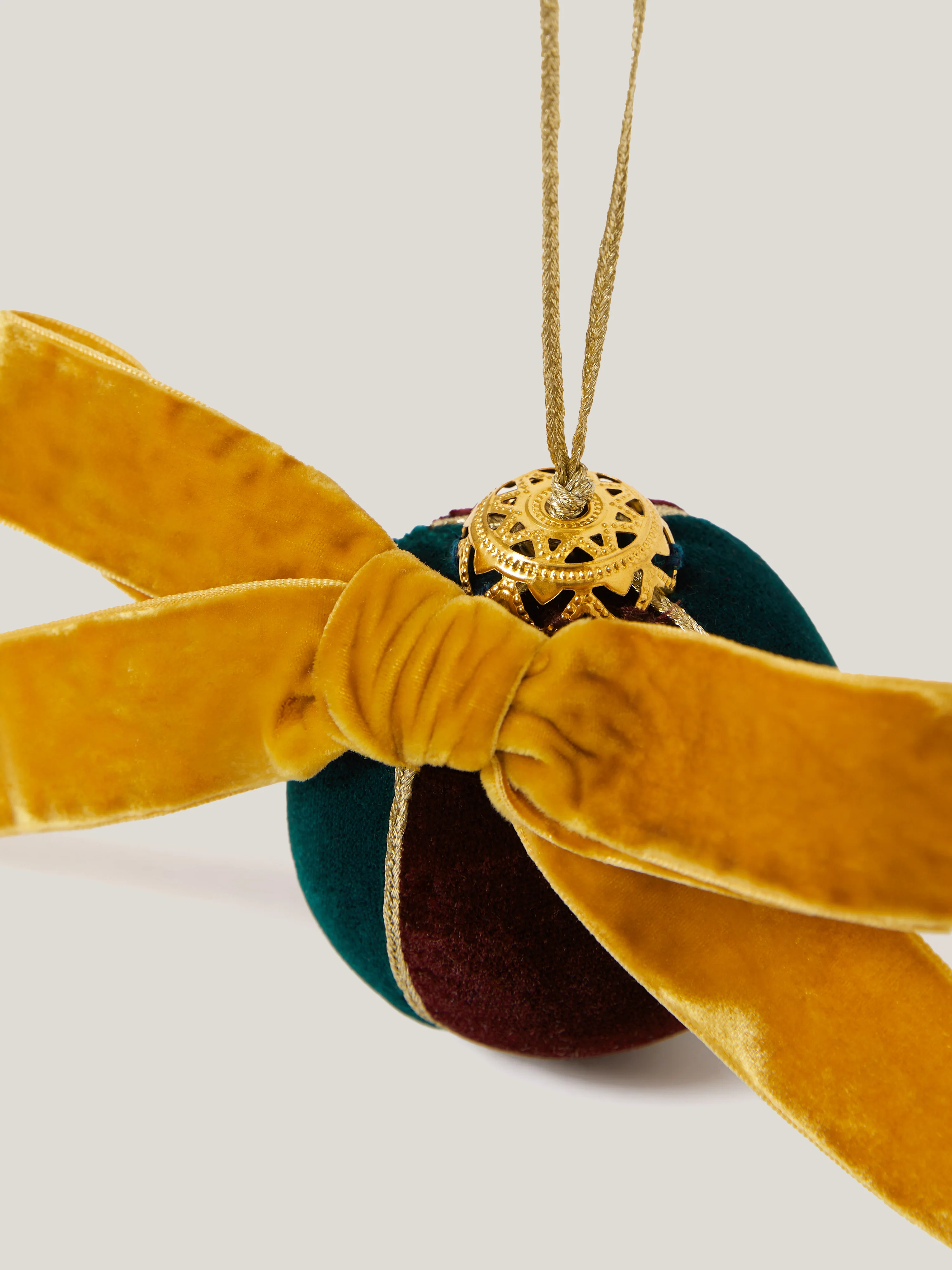 Velvet Christmas Bauble | Multi - Image 2