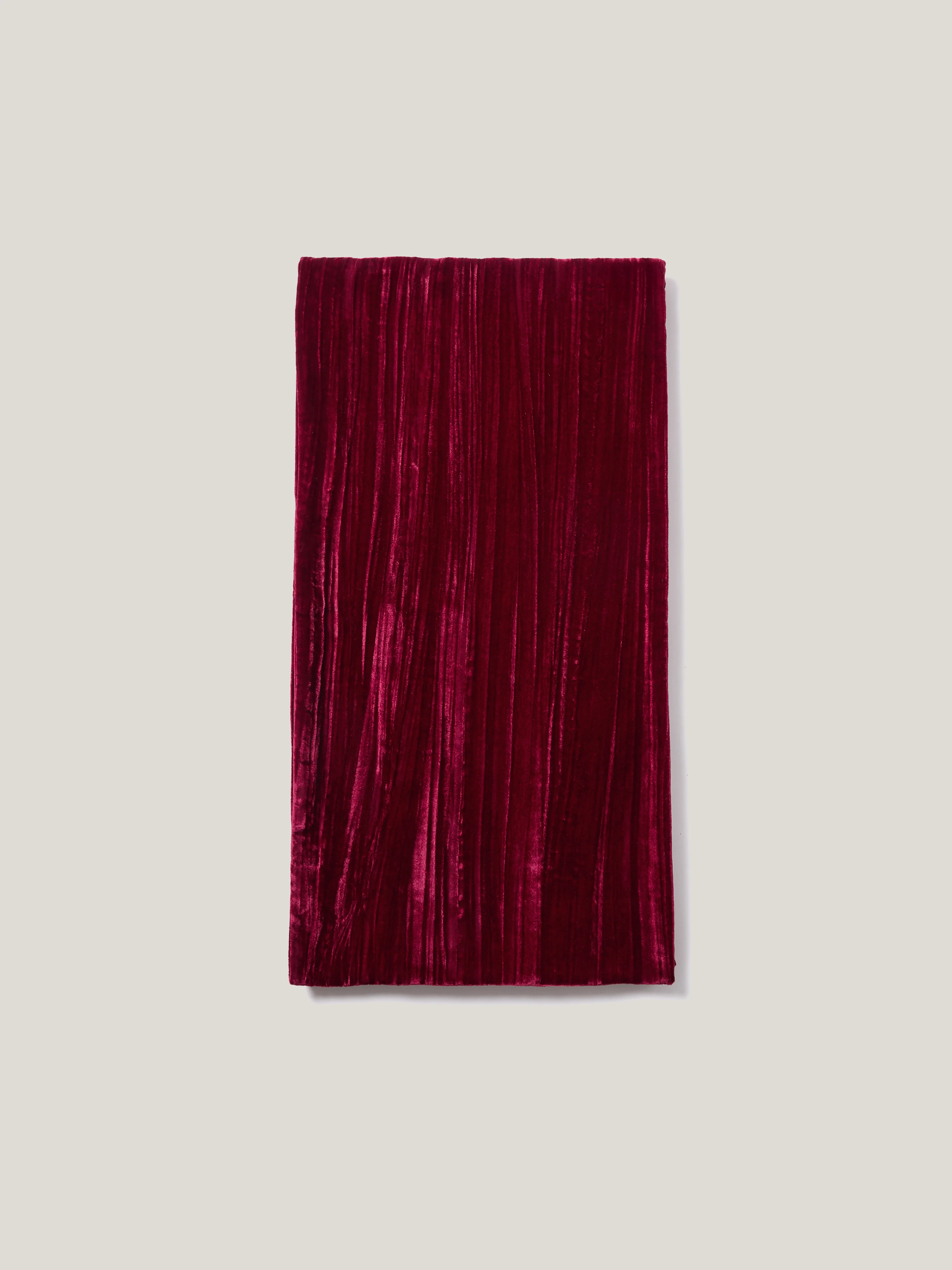 Velvet Plisse Scarf | Red - Image 4