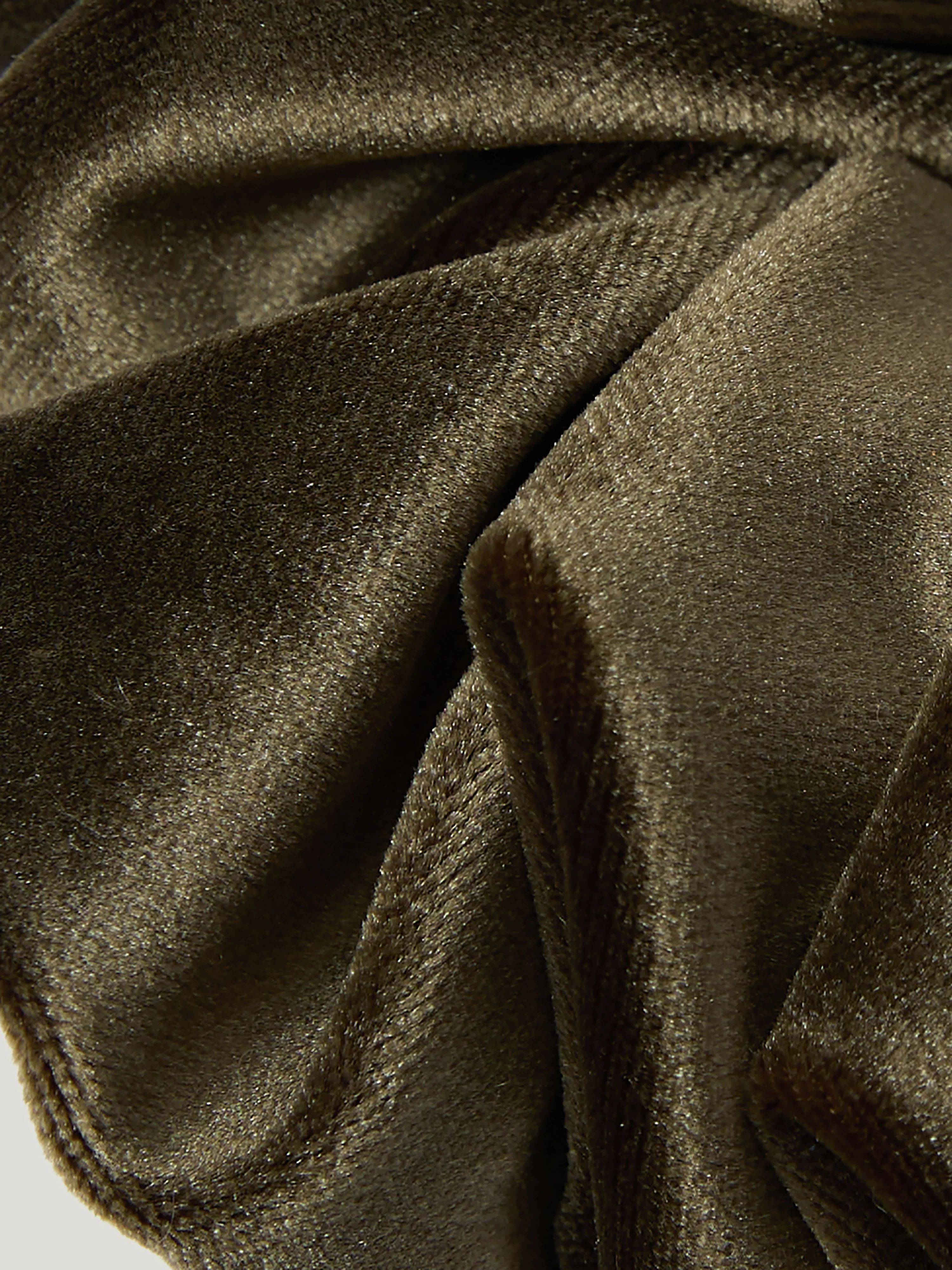 Velvet Scrunchie | Khaki - Image 3