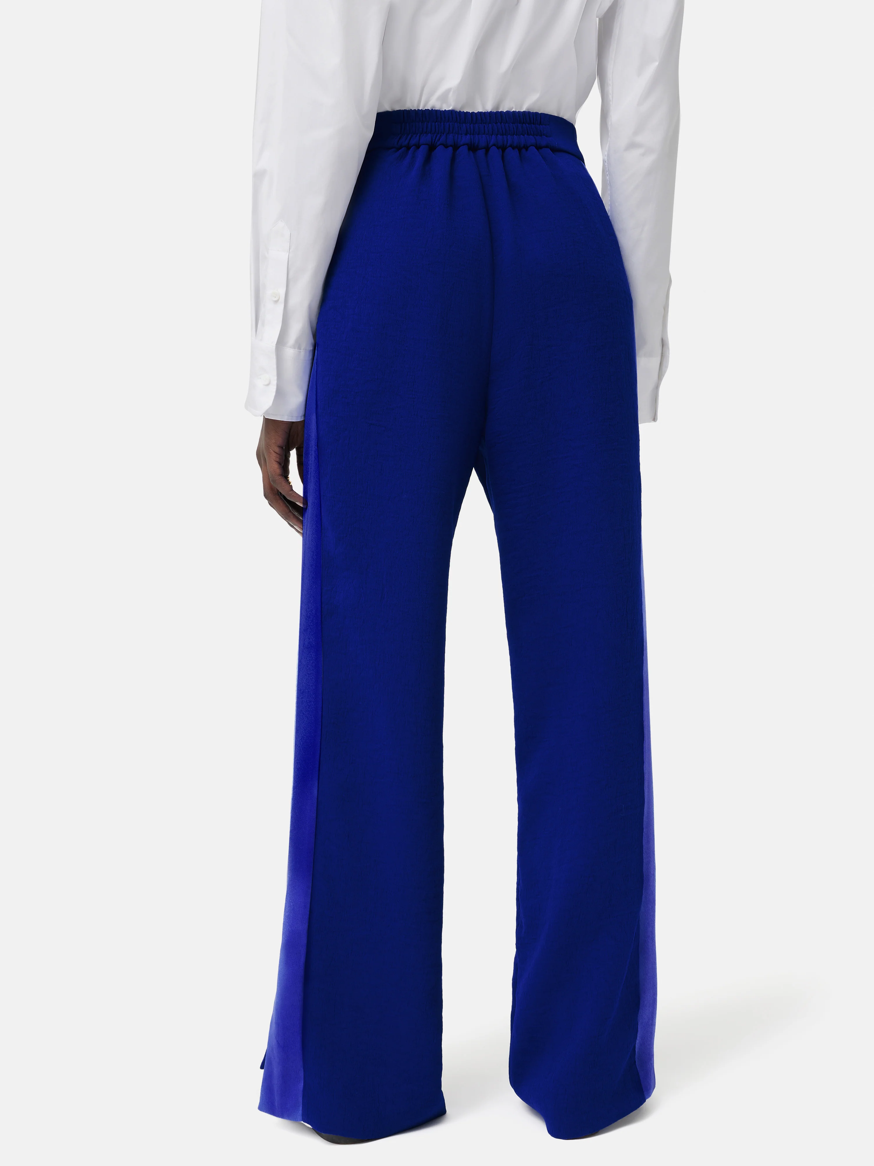 Wide Leg Tuxedo Trouser | Blue - Image 5