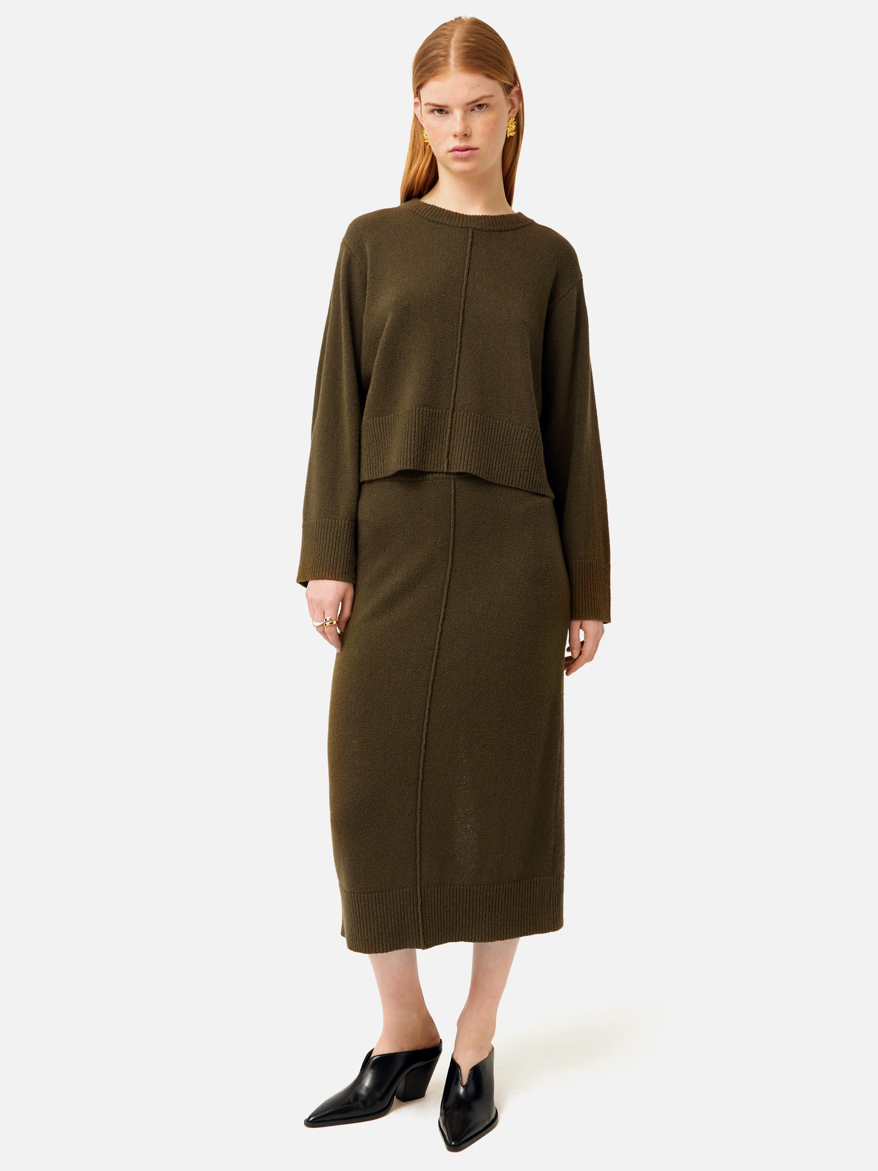 Wide Sleeve Jumper | Khaki - Image 3