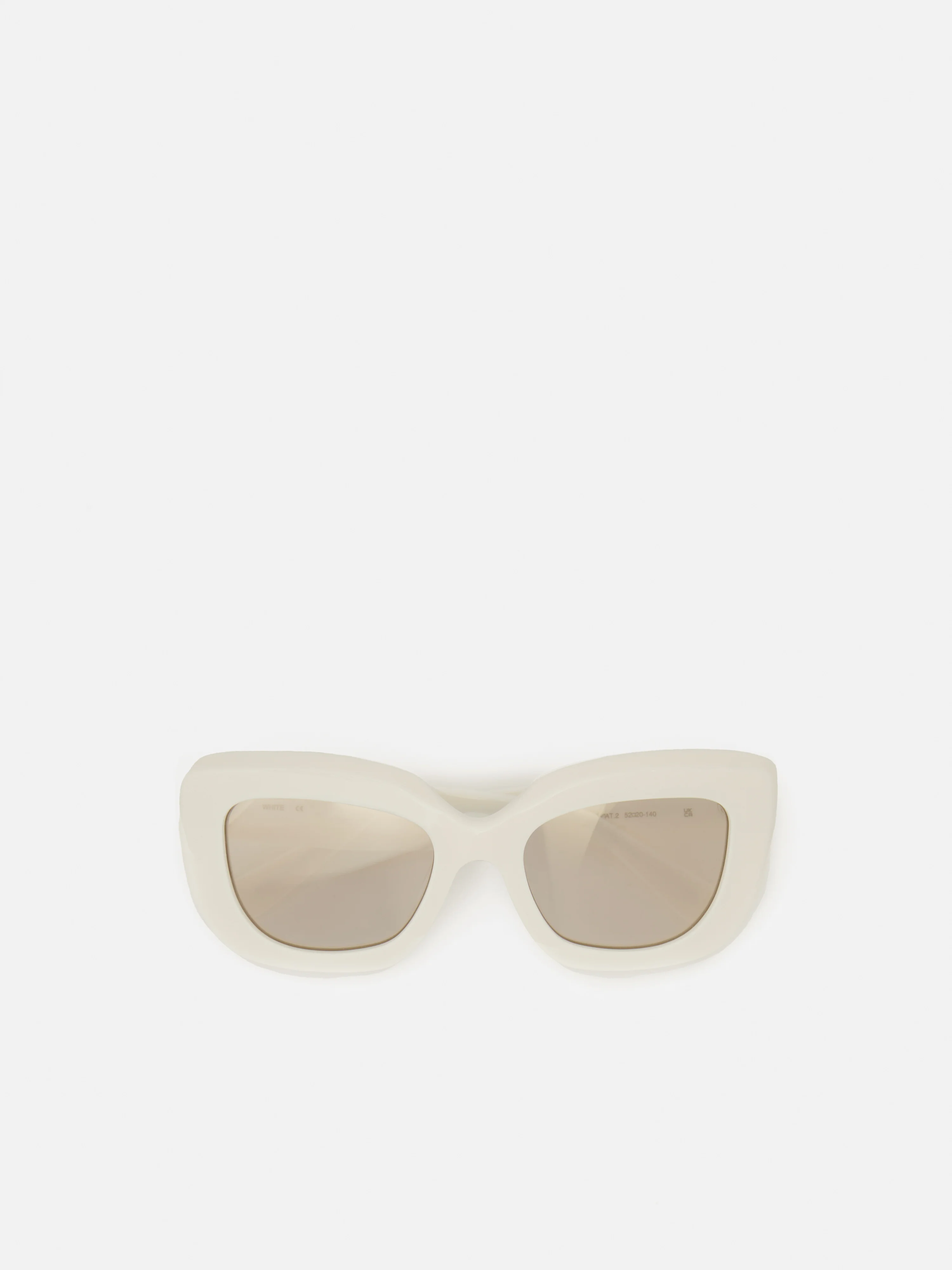Woodley Square Cats Eye Sunglasses | White - Image 3