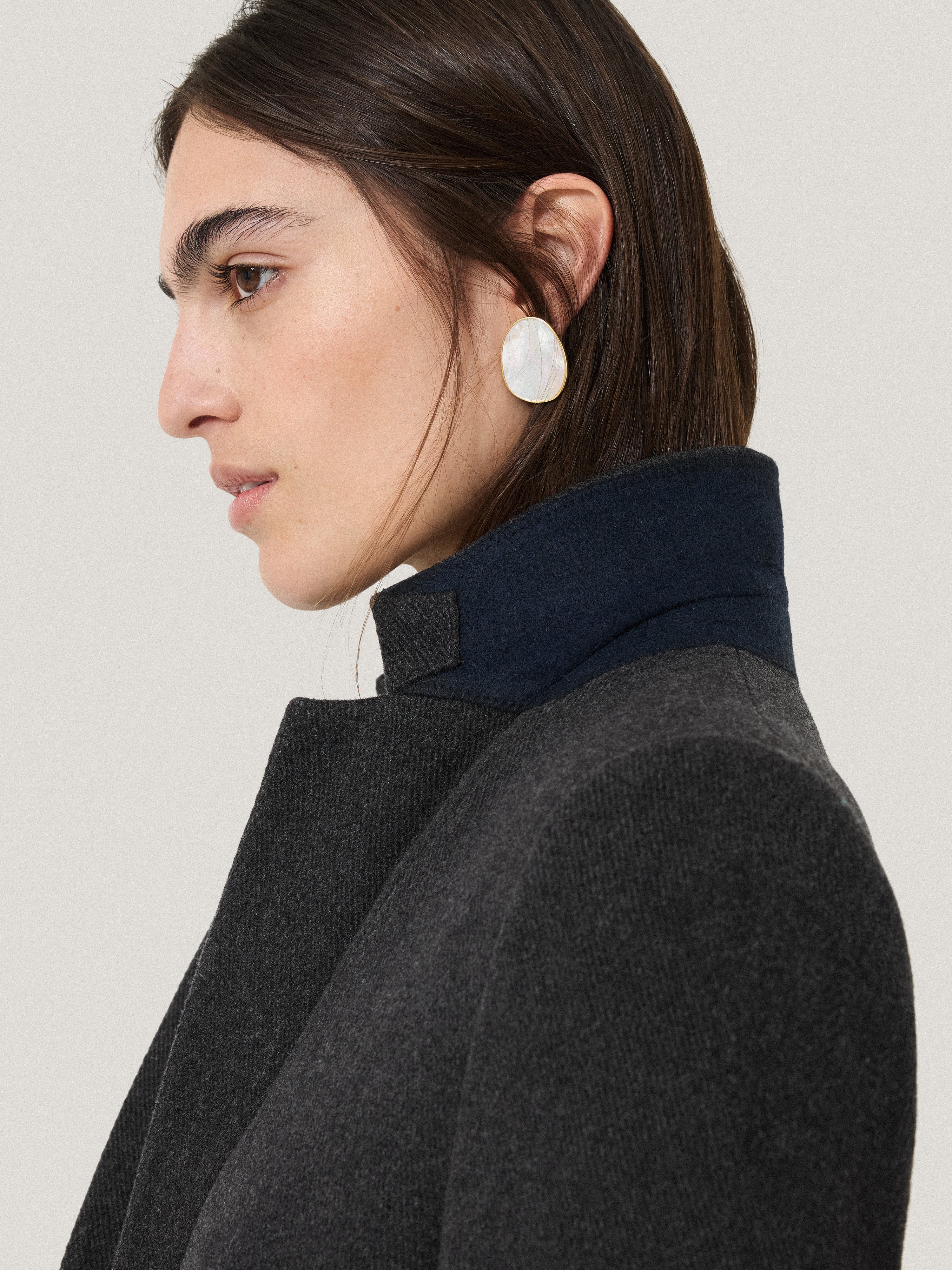 Wool Blend City Coat | Grey - Image 2