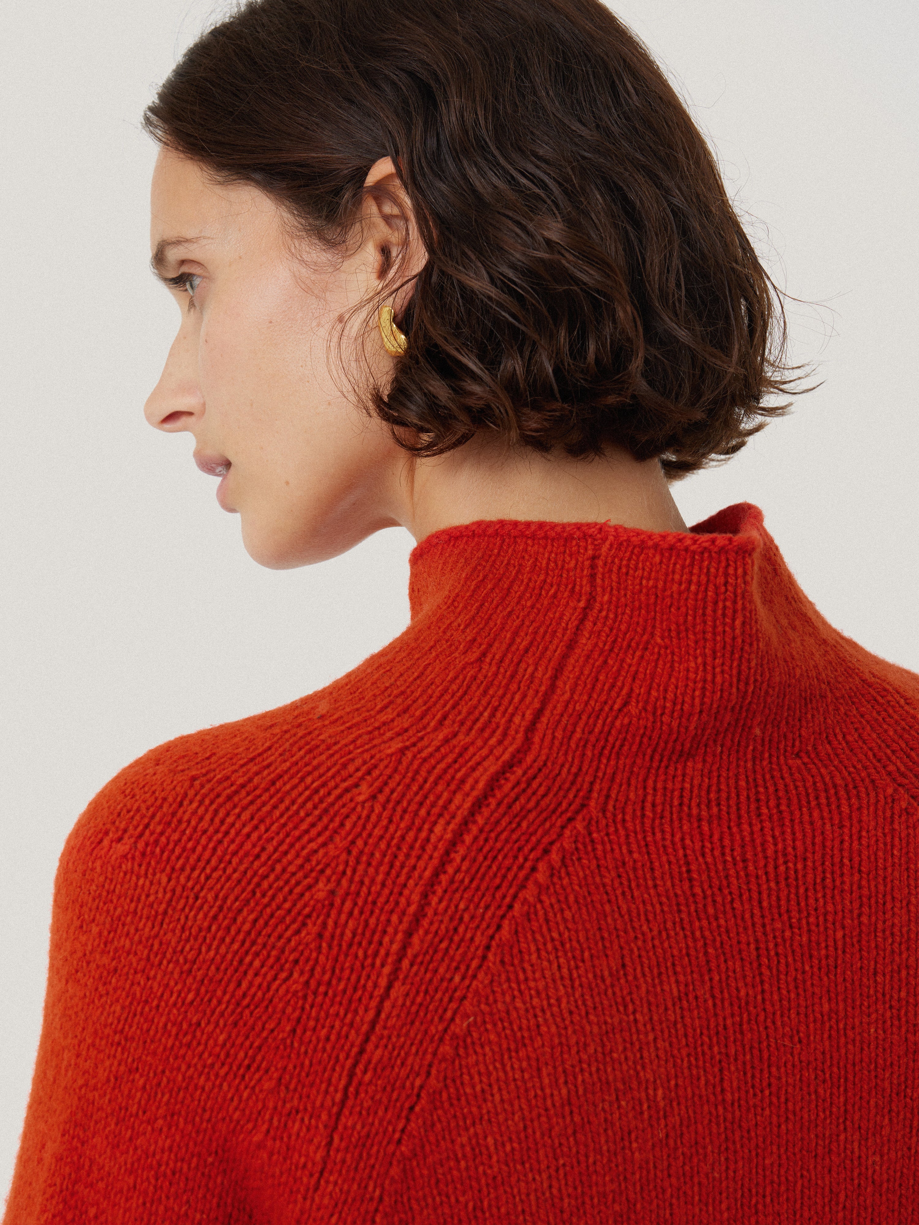 Wool Blend Snowdon Jumper | Orange - Image 4