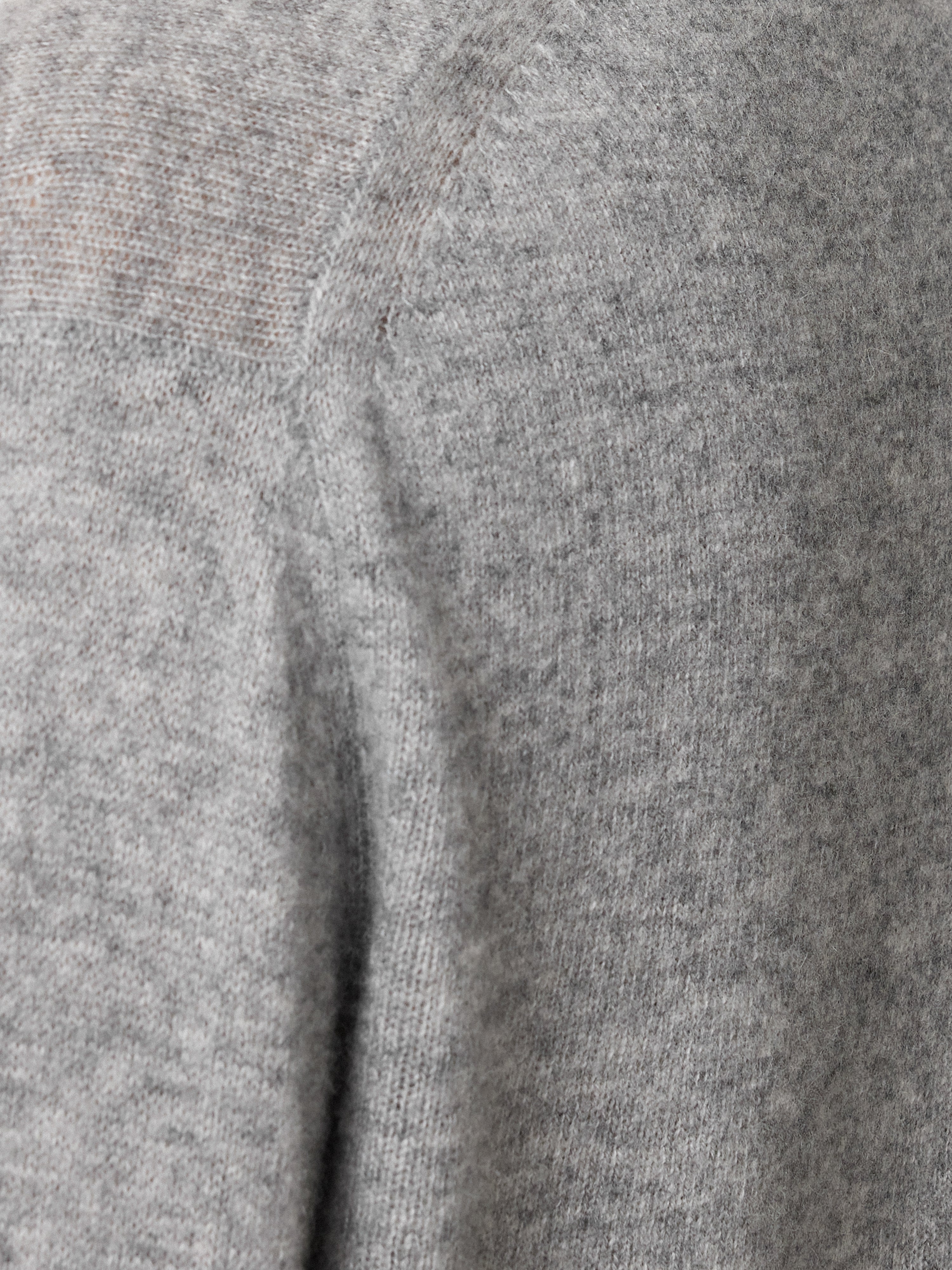 Wool Cashmere Blend Collar Jumper | Light Grey - Image 7