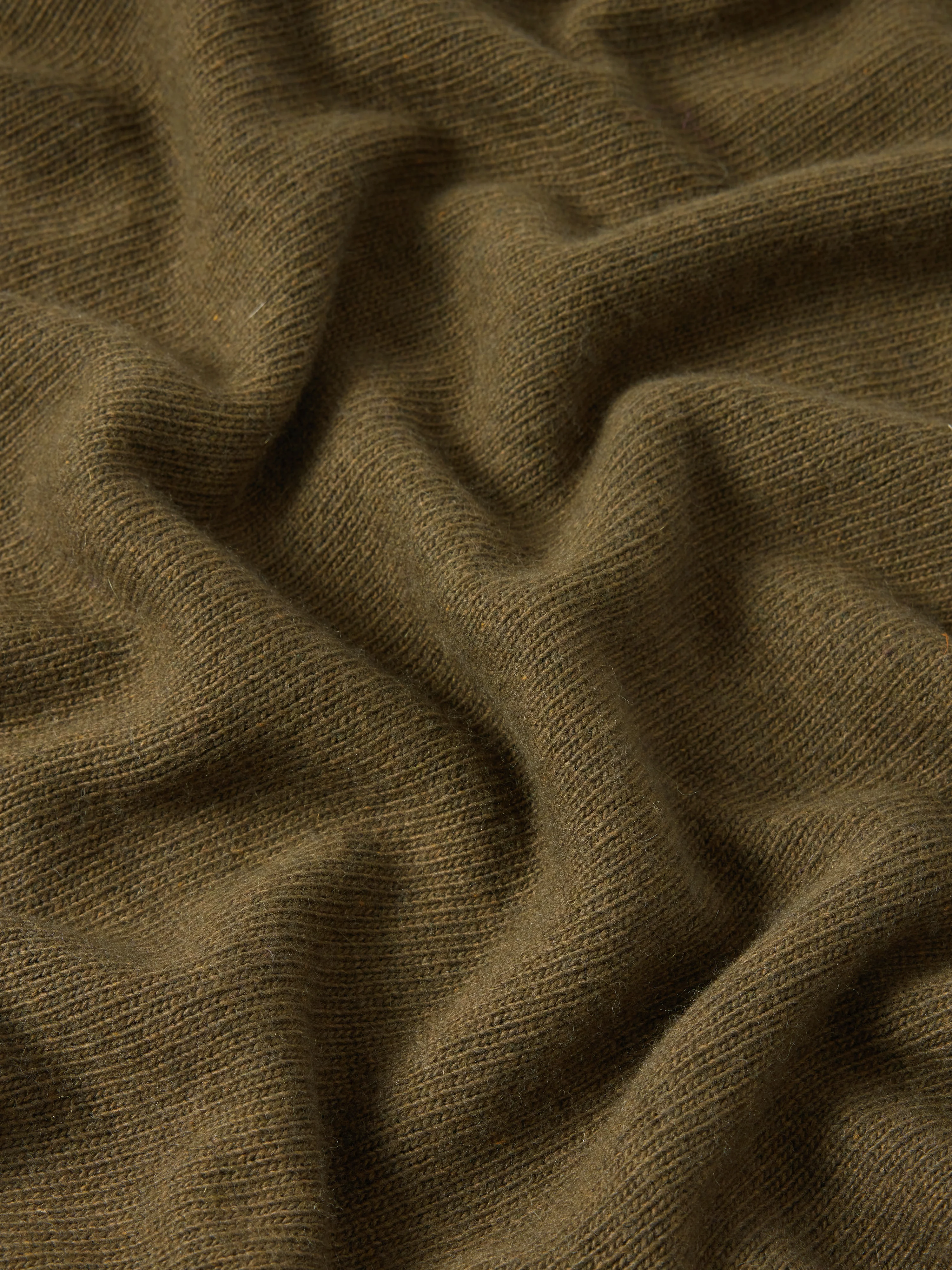 Wool Cashmere Blend Drape Poncho | Green - Image 6