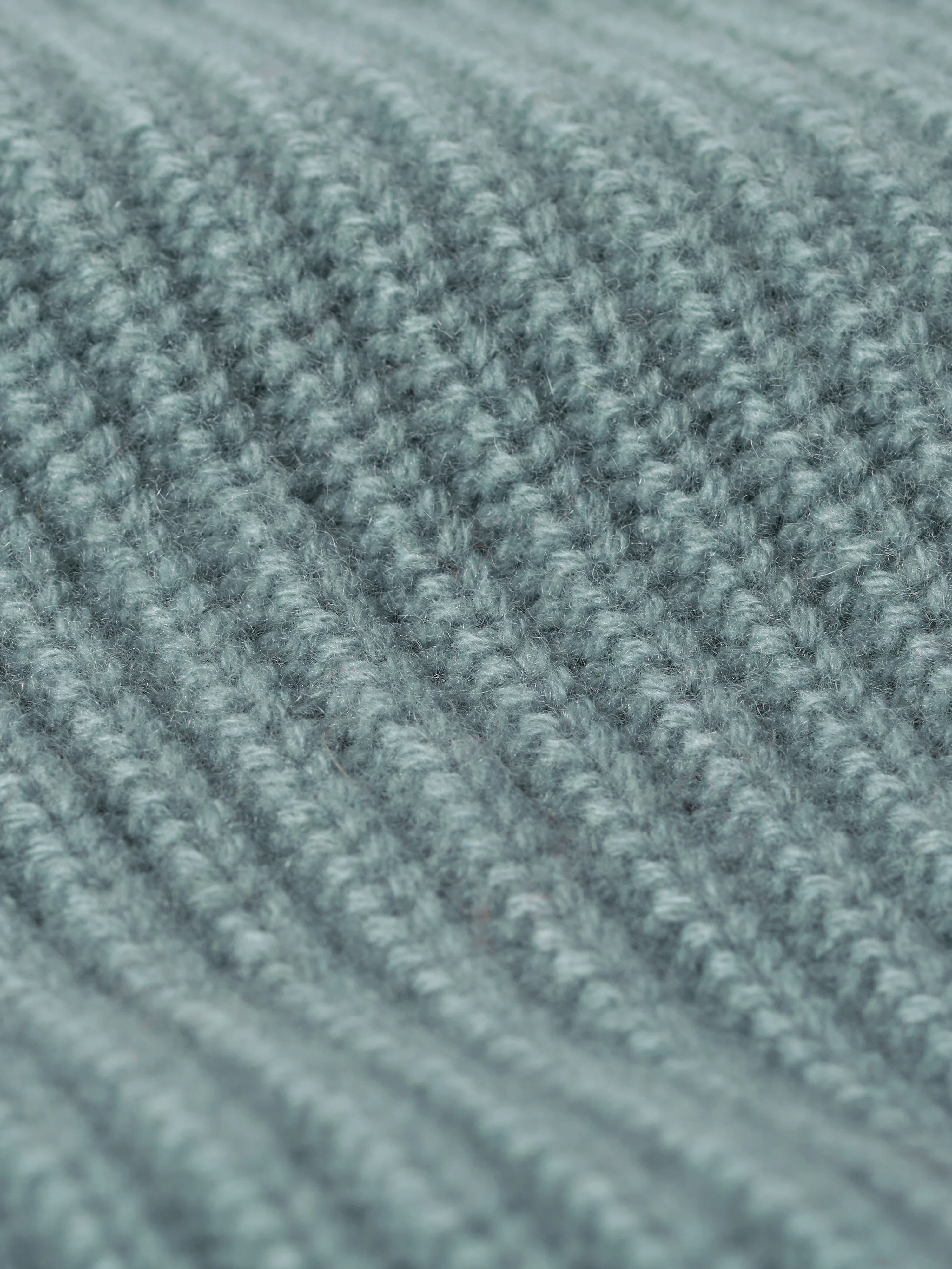 Wool Cashmere Blend Rib Snood | Blue - Image 2