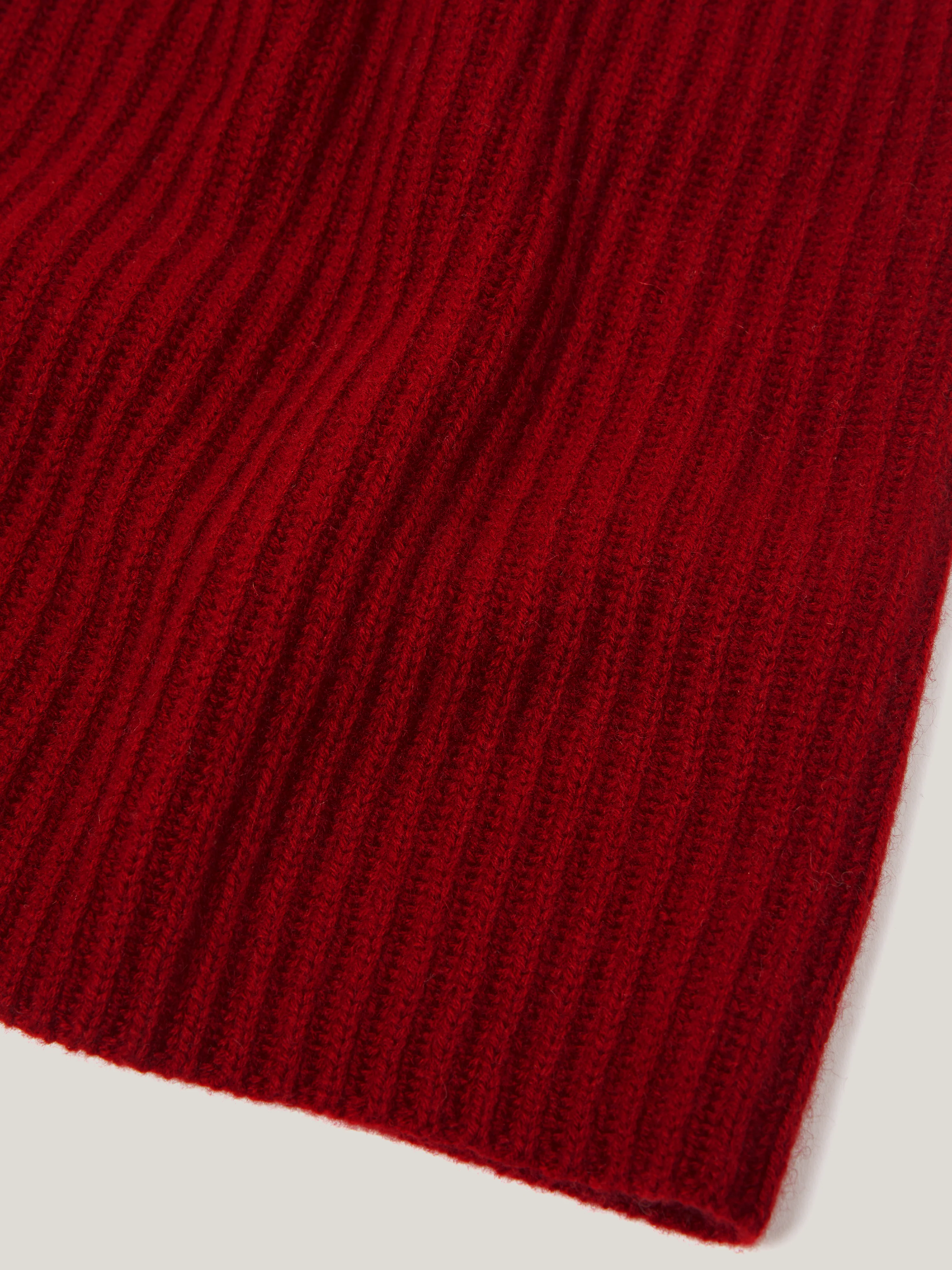 Wool Cashmere Blend Snood | Red - Image 4