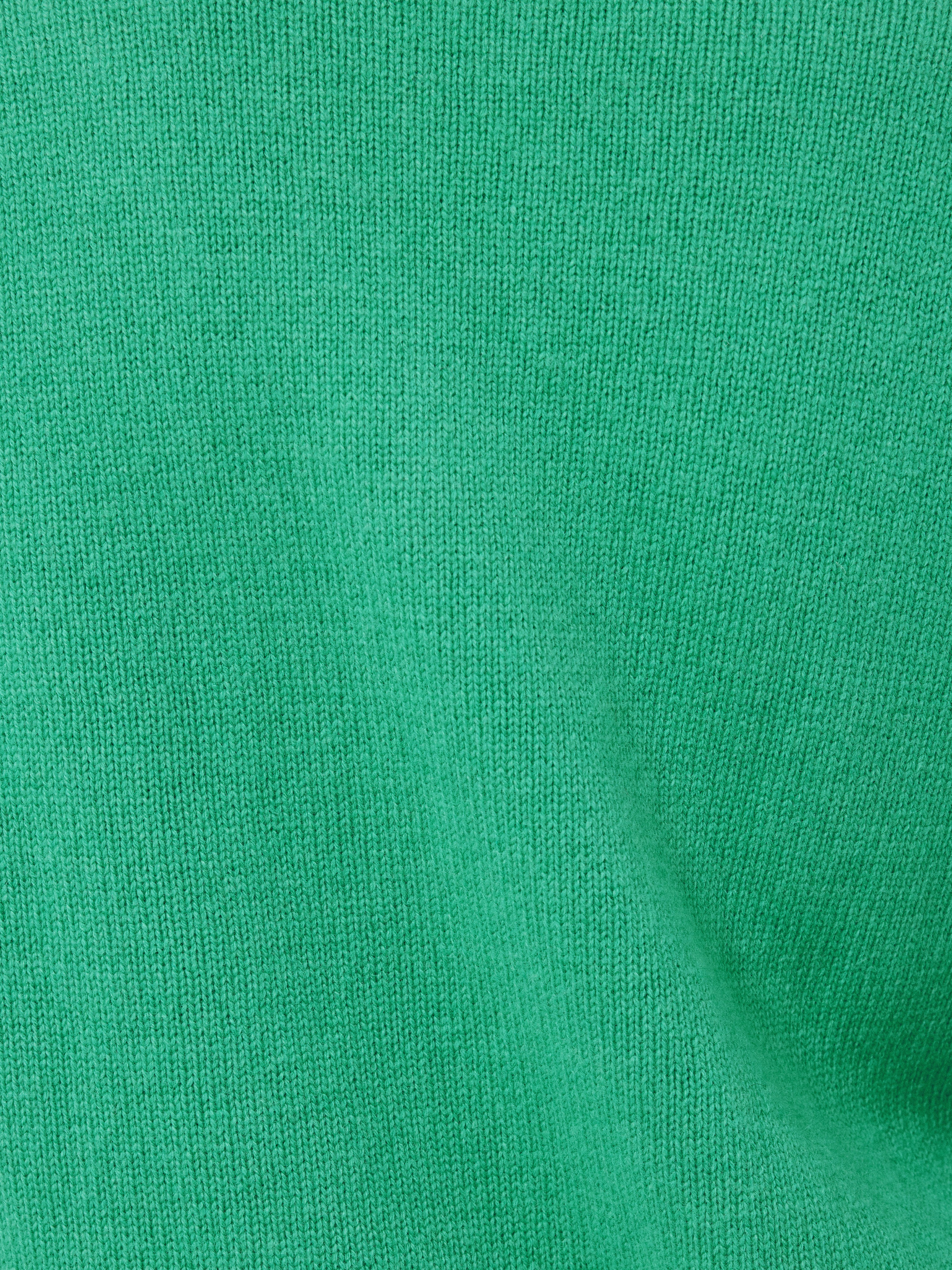 Wool Cashmere Blend V Neck | Green - Image 6