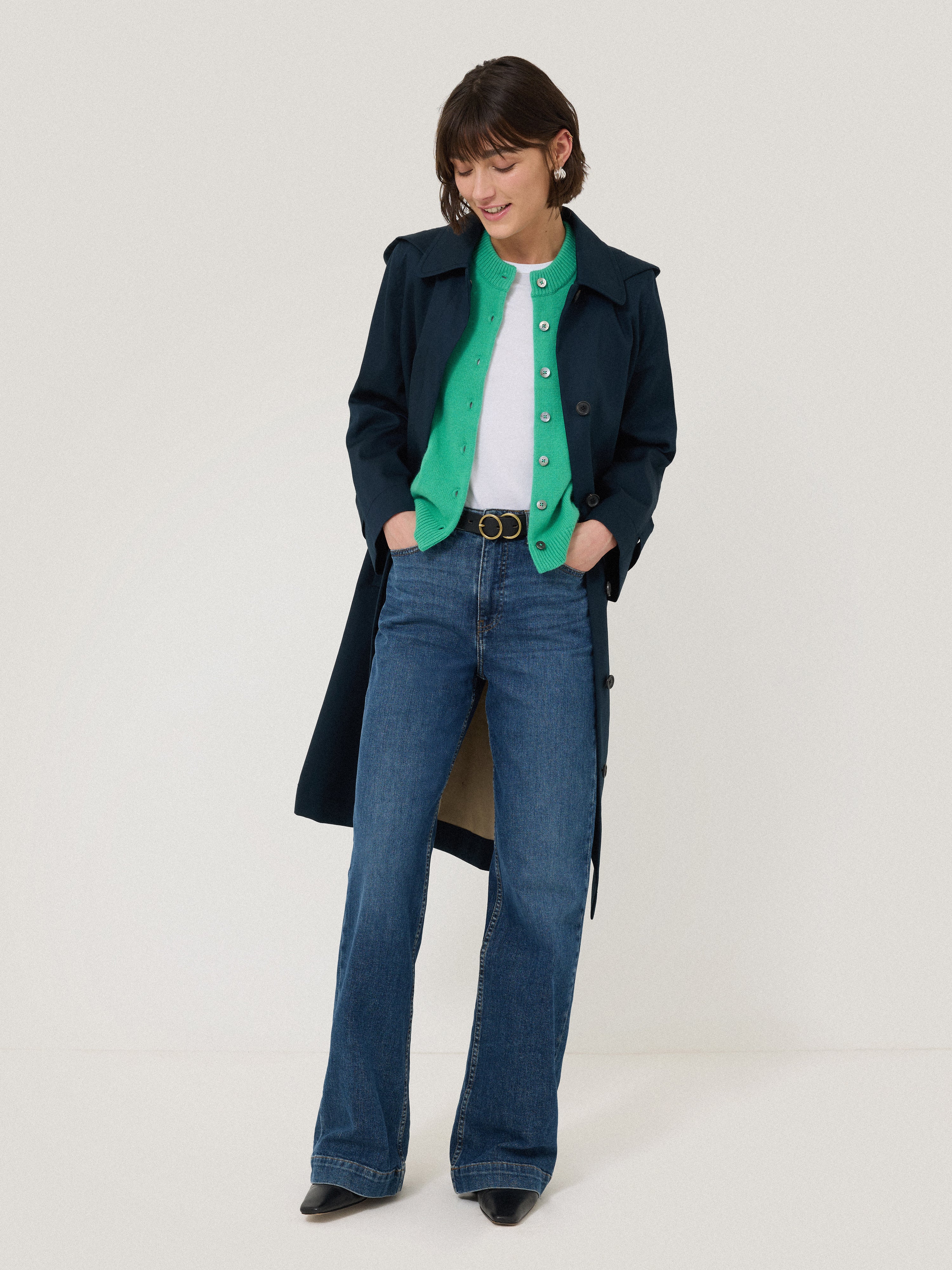 Wool Cashmere Blend Waistcoat | Green - Image 6
