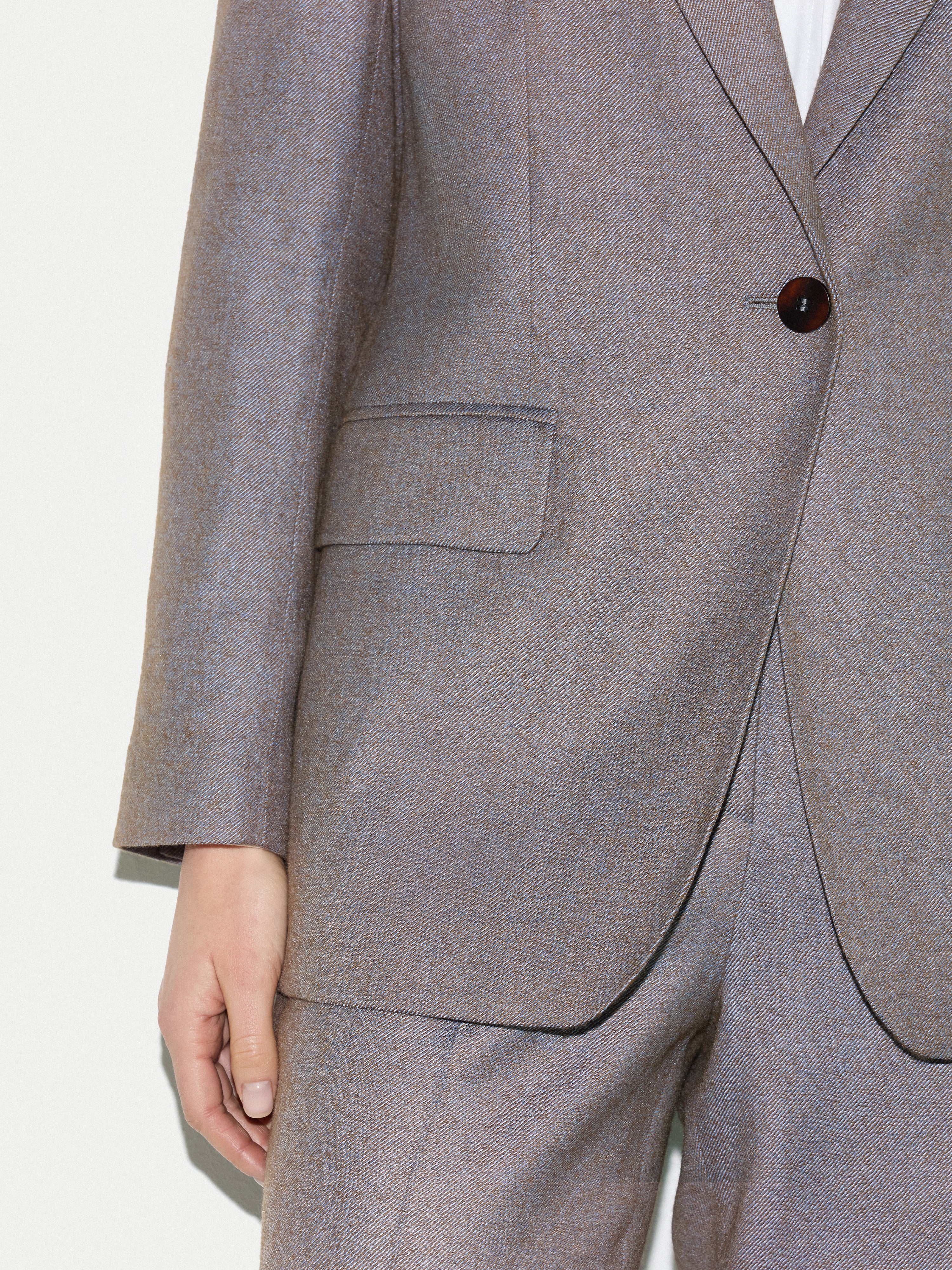 Wool Knox Tailored Blazer | Blue - Image 4