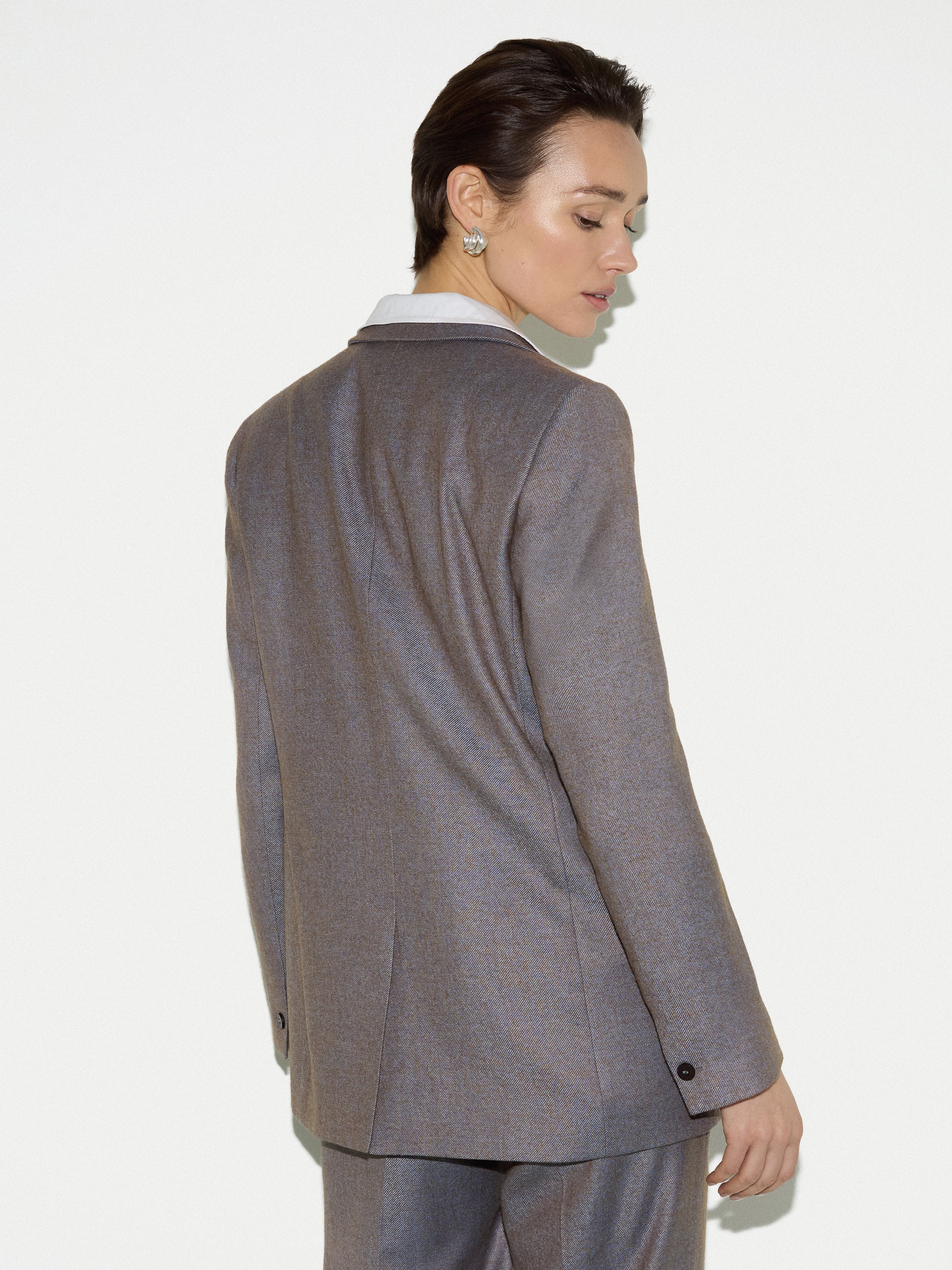 Wool Knox Tailored Blazer | Blue - Image 5