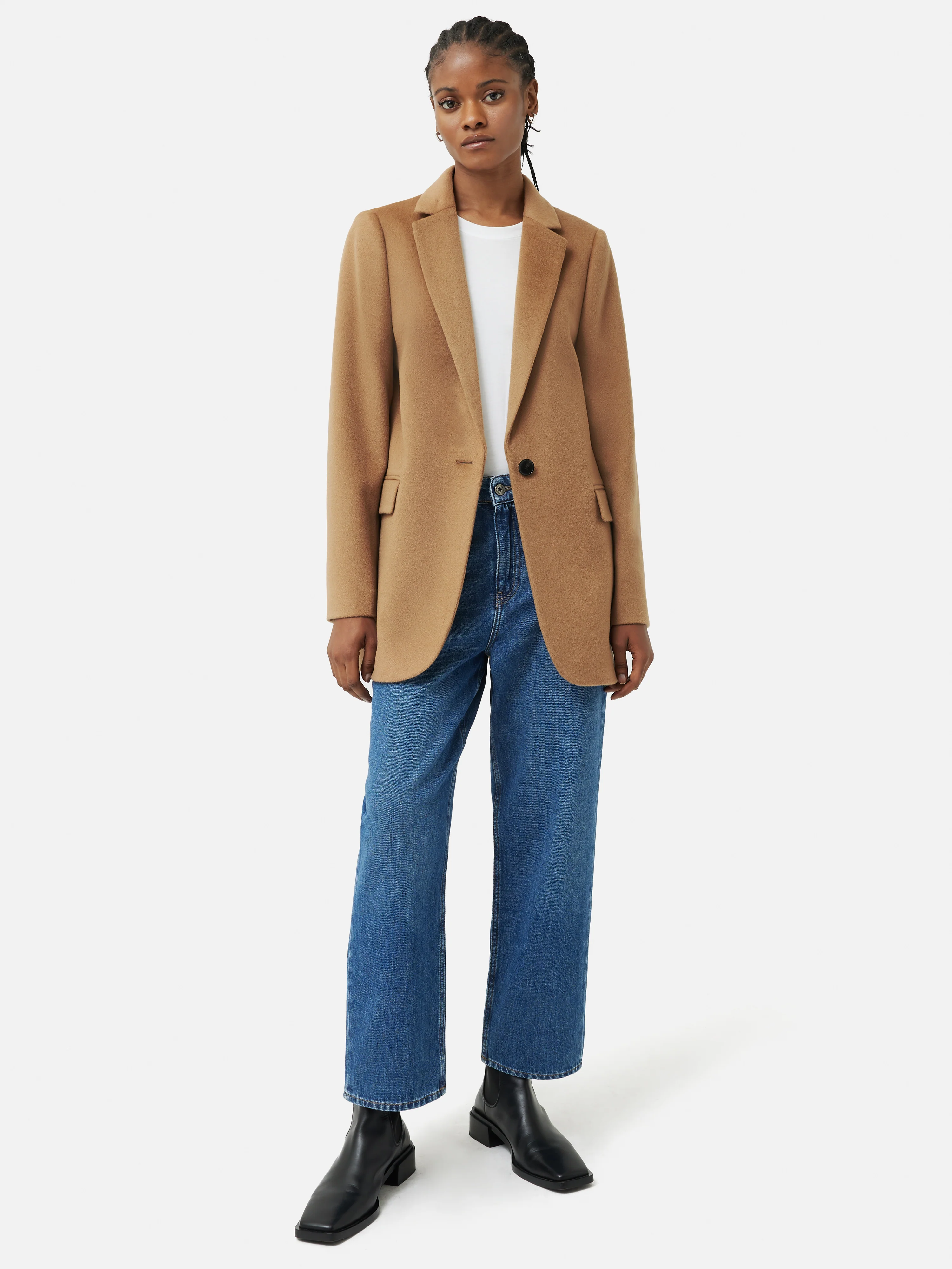 Wool Langford Tailored Coat | Camel - Image 4