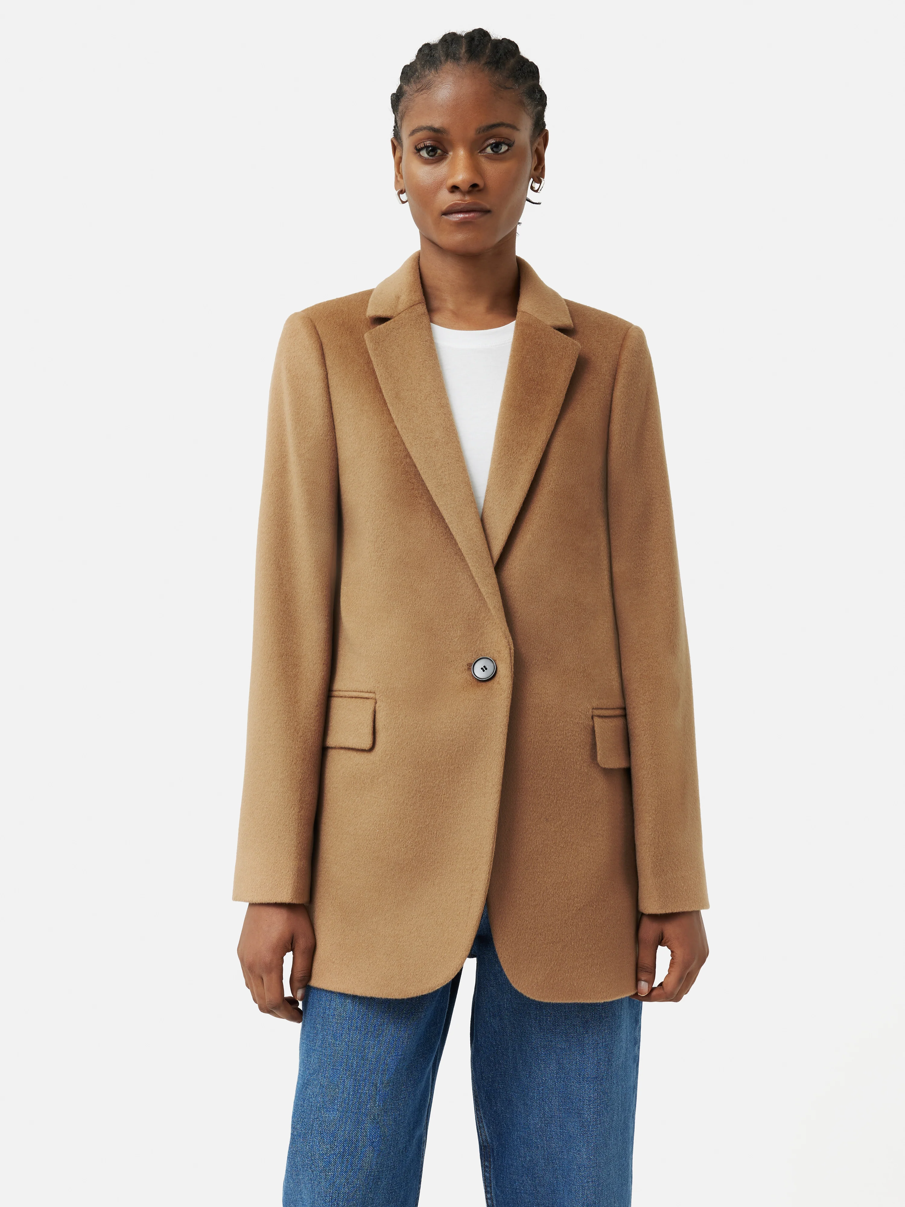 Wool Langford Tailored Coat | Camel - Image 6