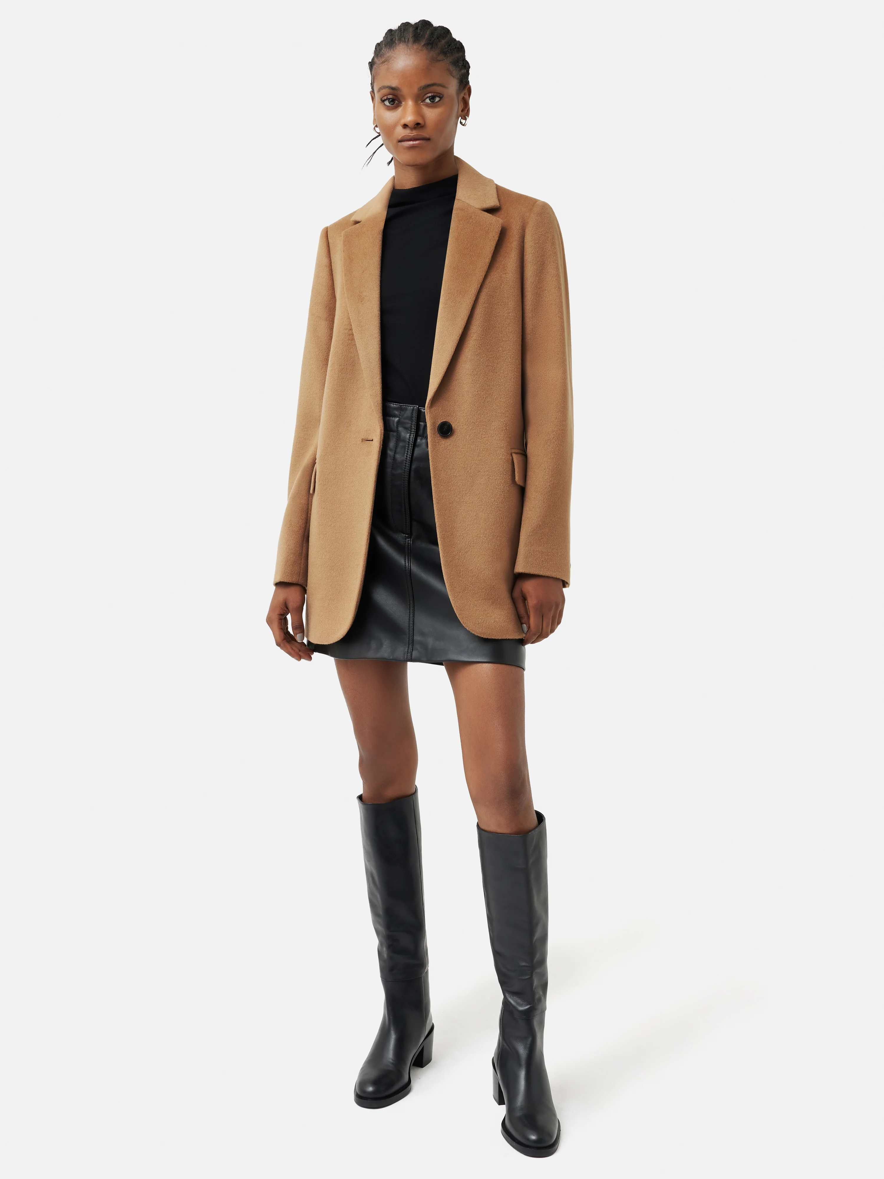 Wool Langford Tailored Coat | Camel - Image 7