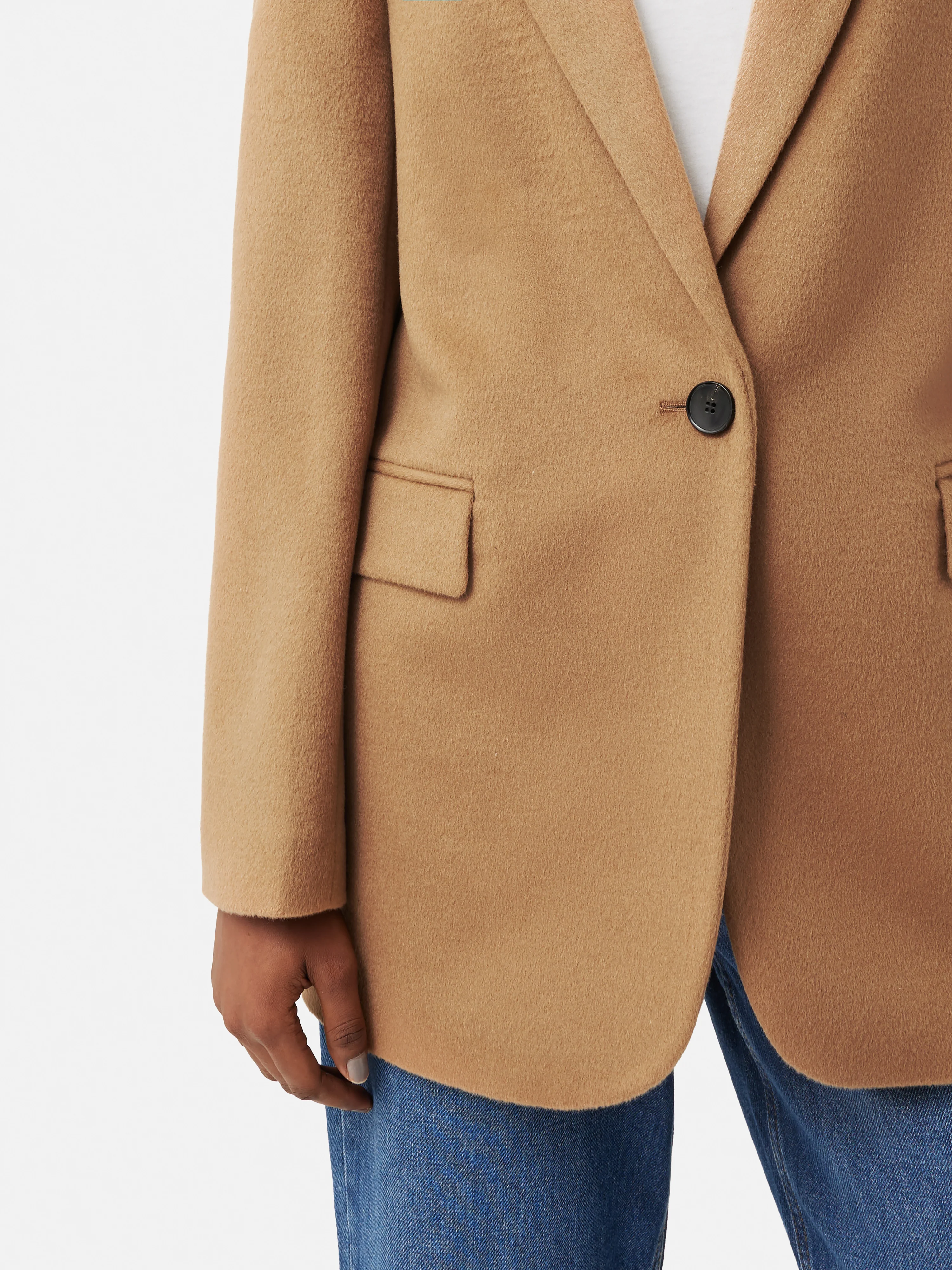 Wool Langford Tailored Coat | Camel - Image 8