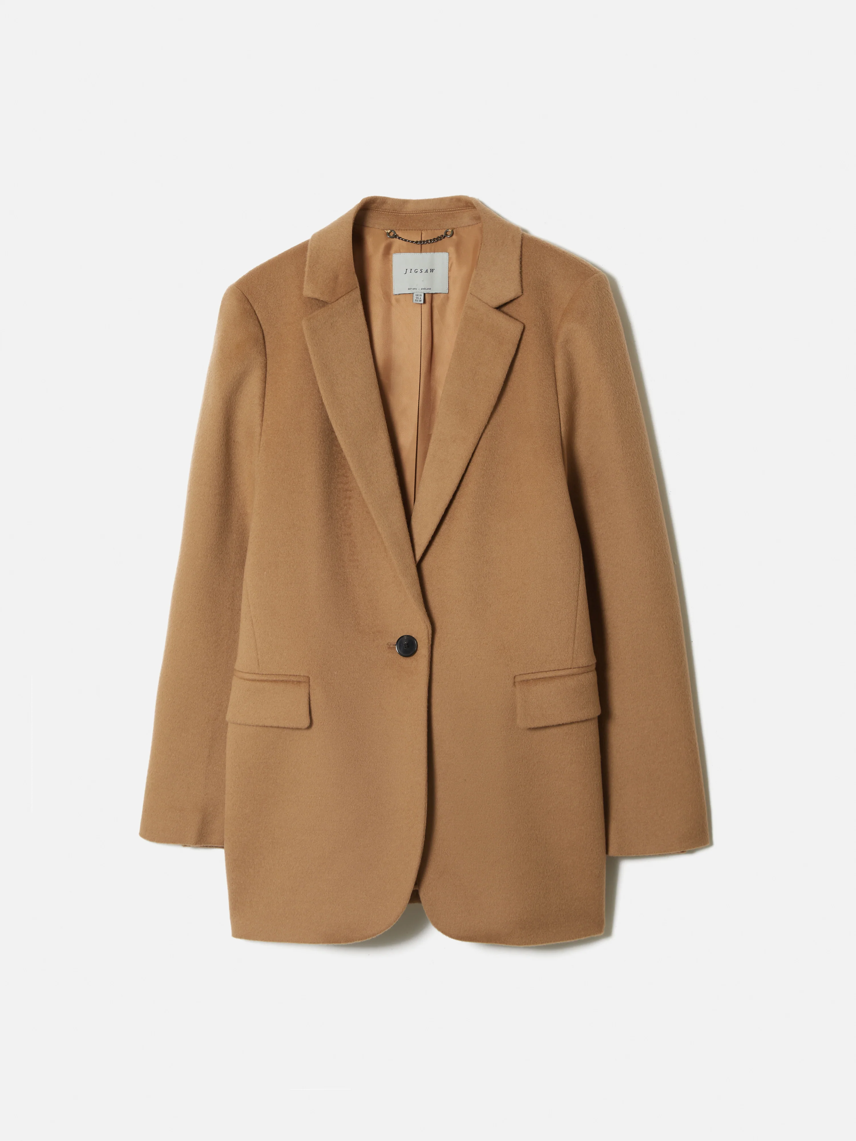 Wool Langford Tailored Coat | Camel - Image 9