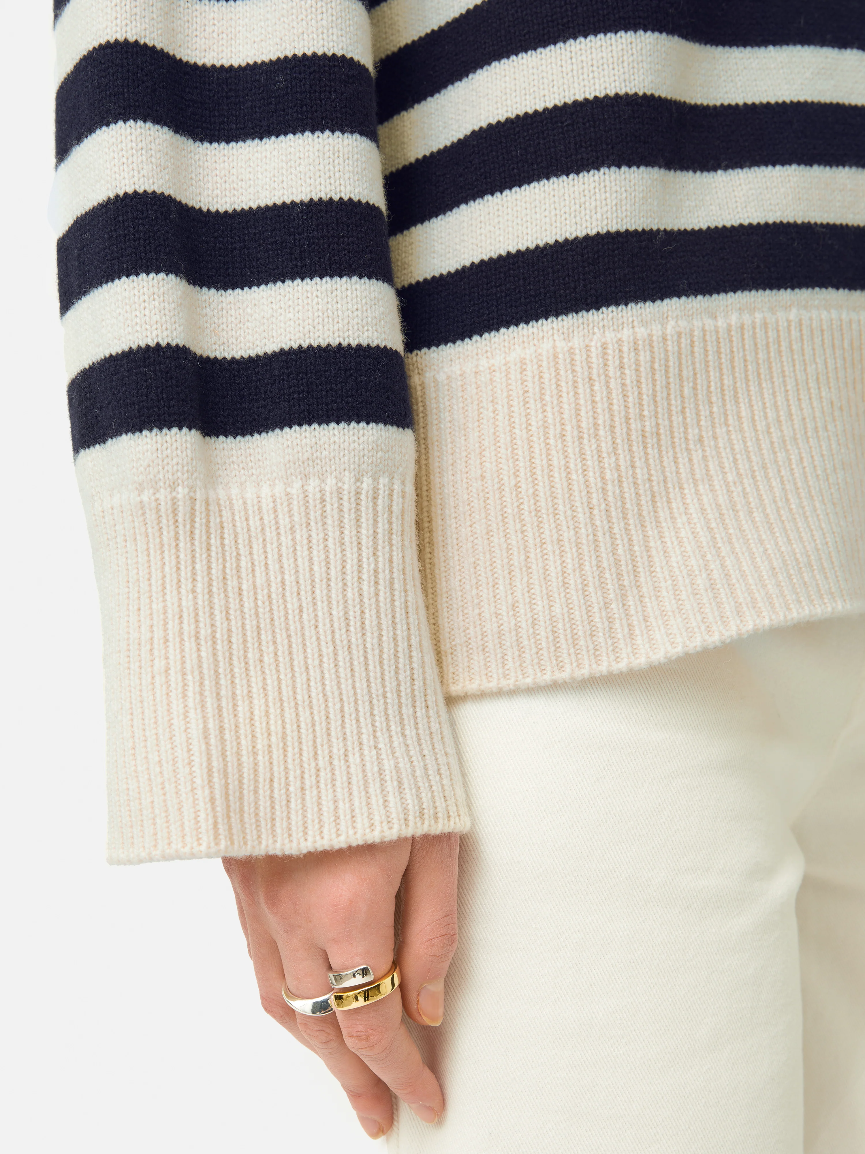 Wool Mariniere Jumper | Navy - Image 4