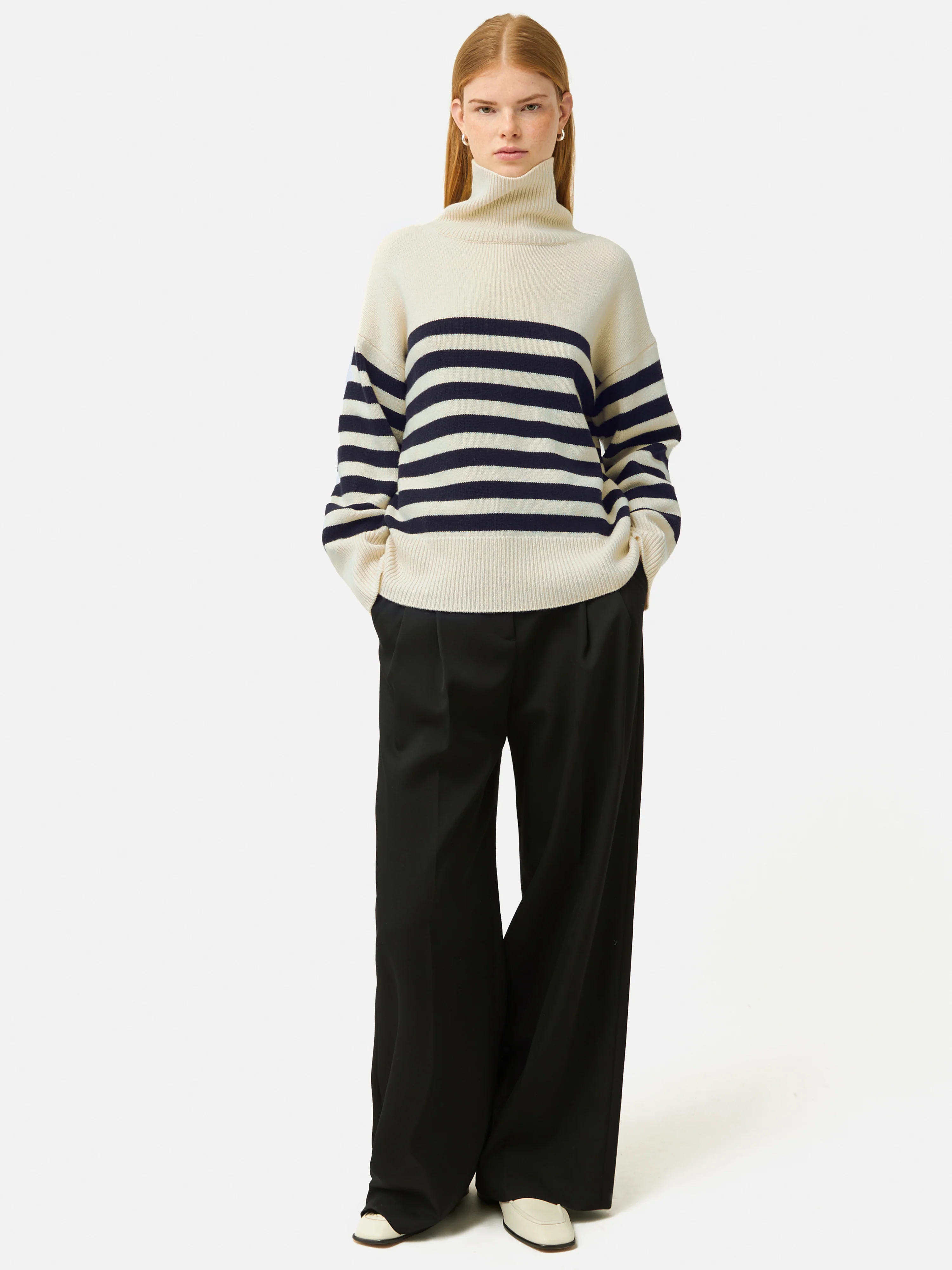 Wool Mariniere Jumper | Navy - Image 6