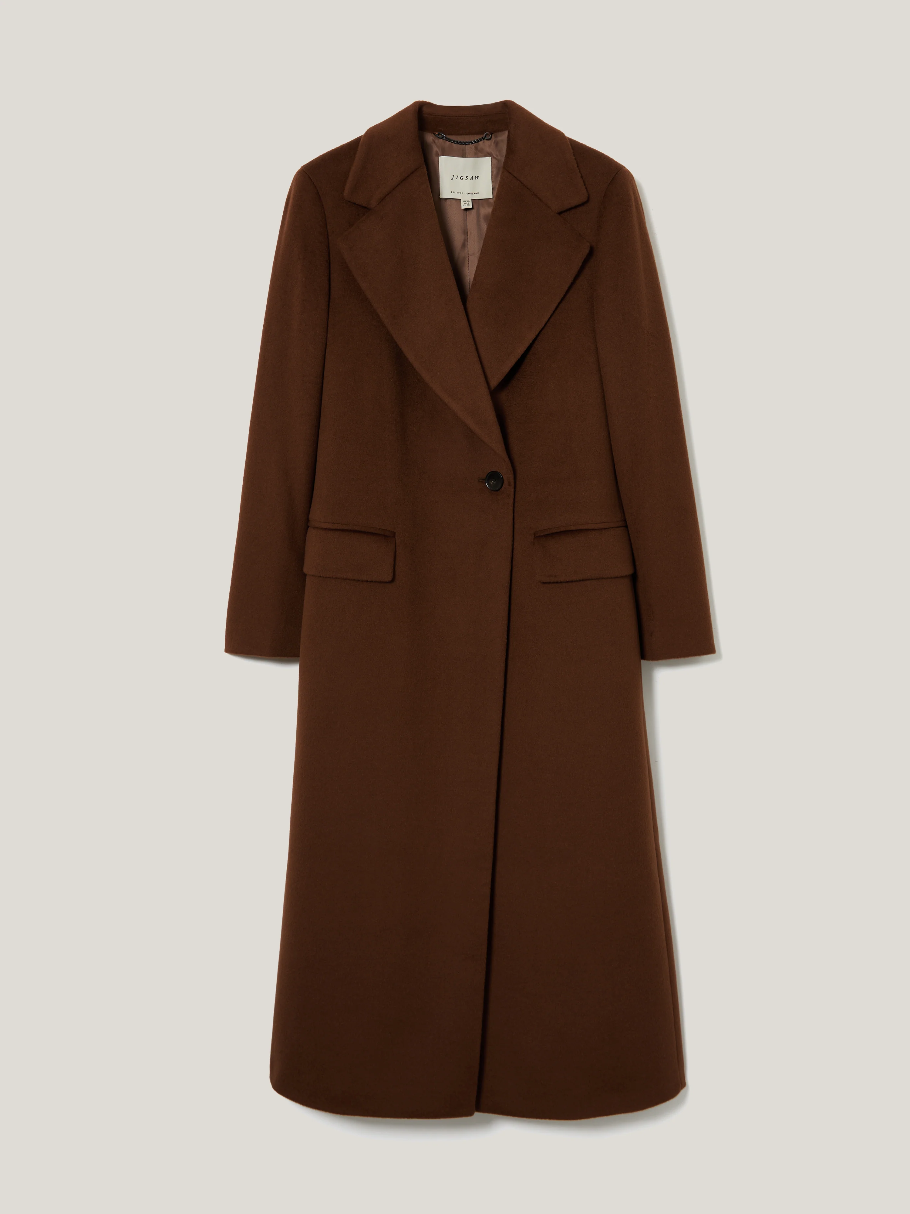 Wool Maxi City Coat | Brown - Image 6