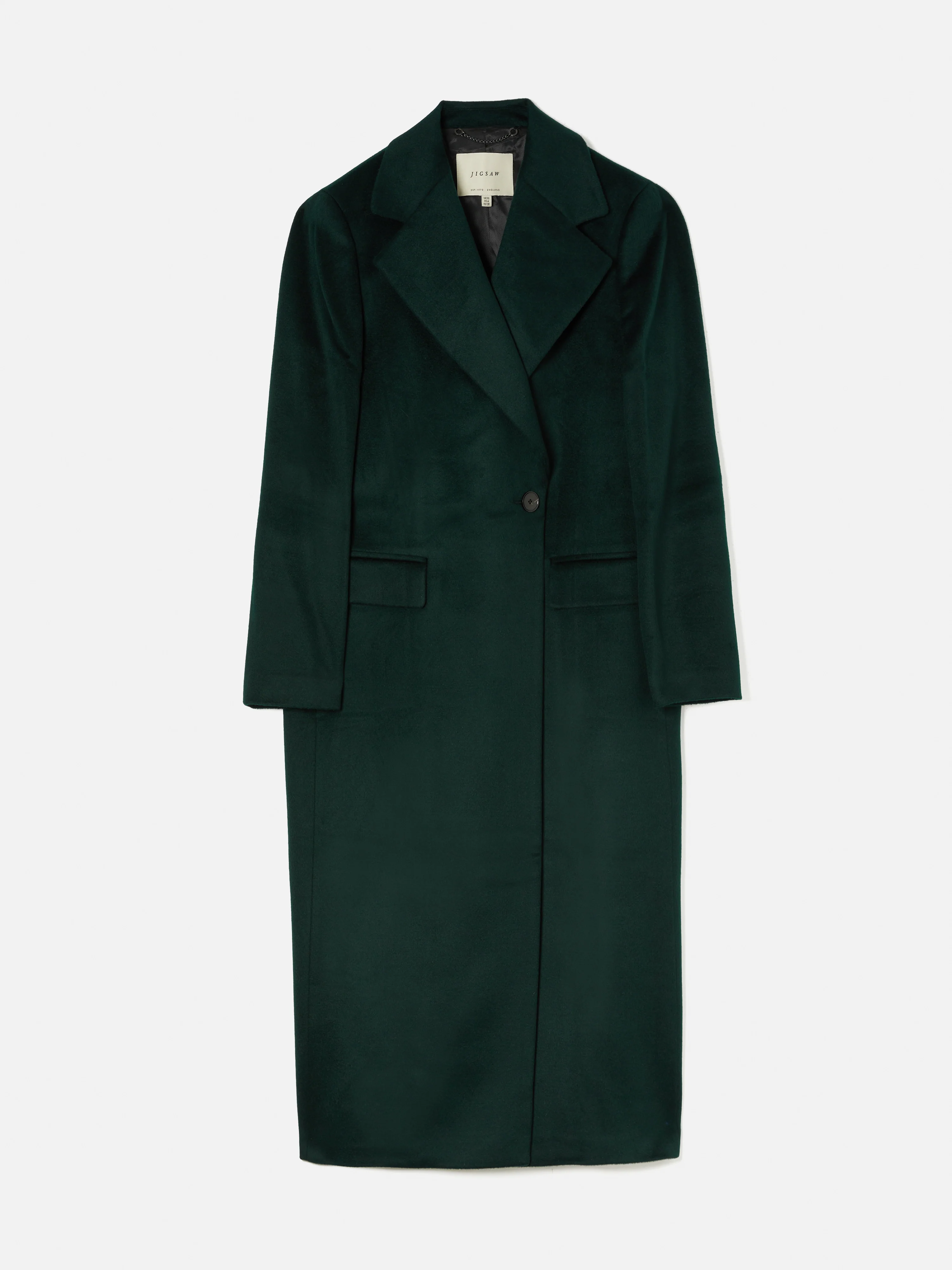 Wool Maxi City Coat | Green - Image 8