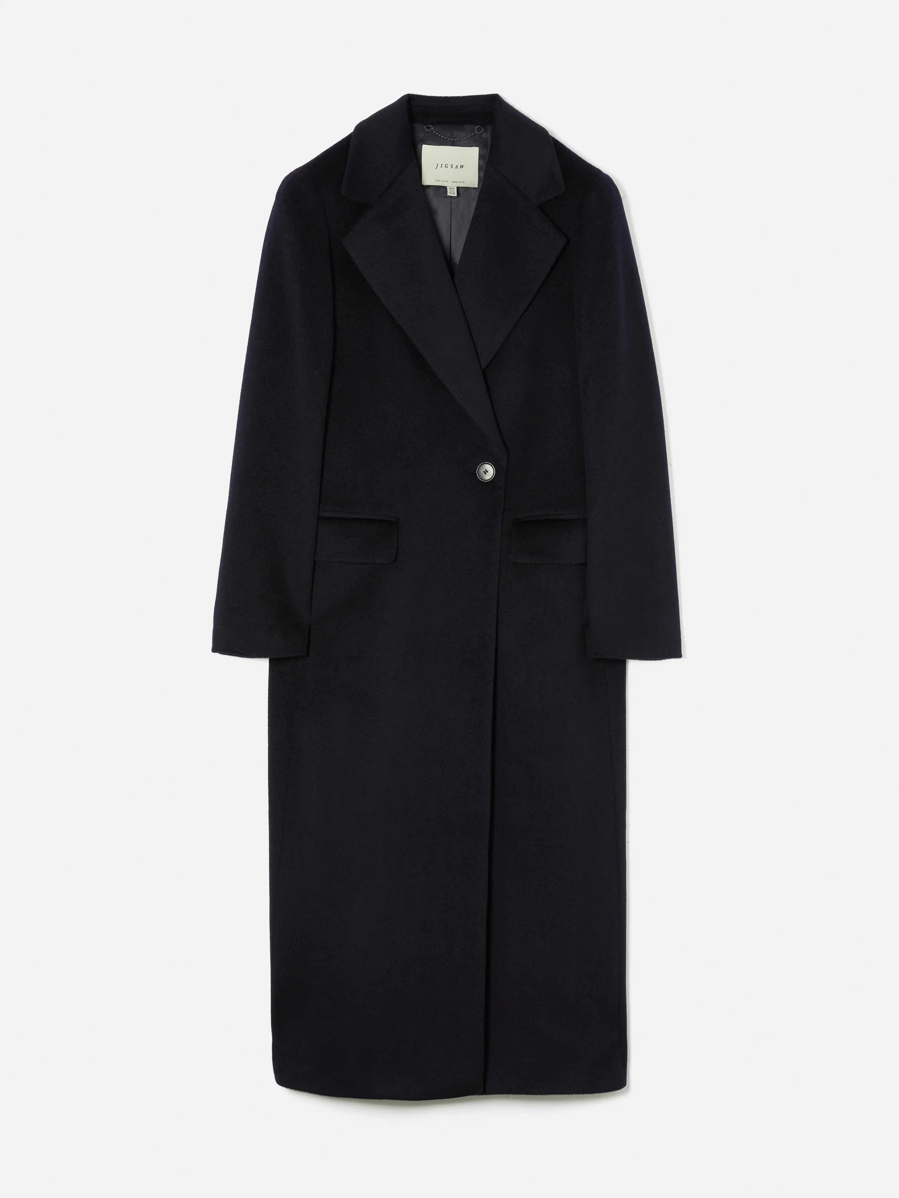 Wool Maxi City Coat | Navy - Image 8