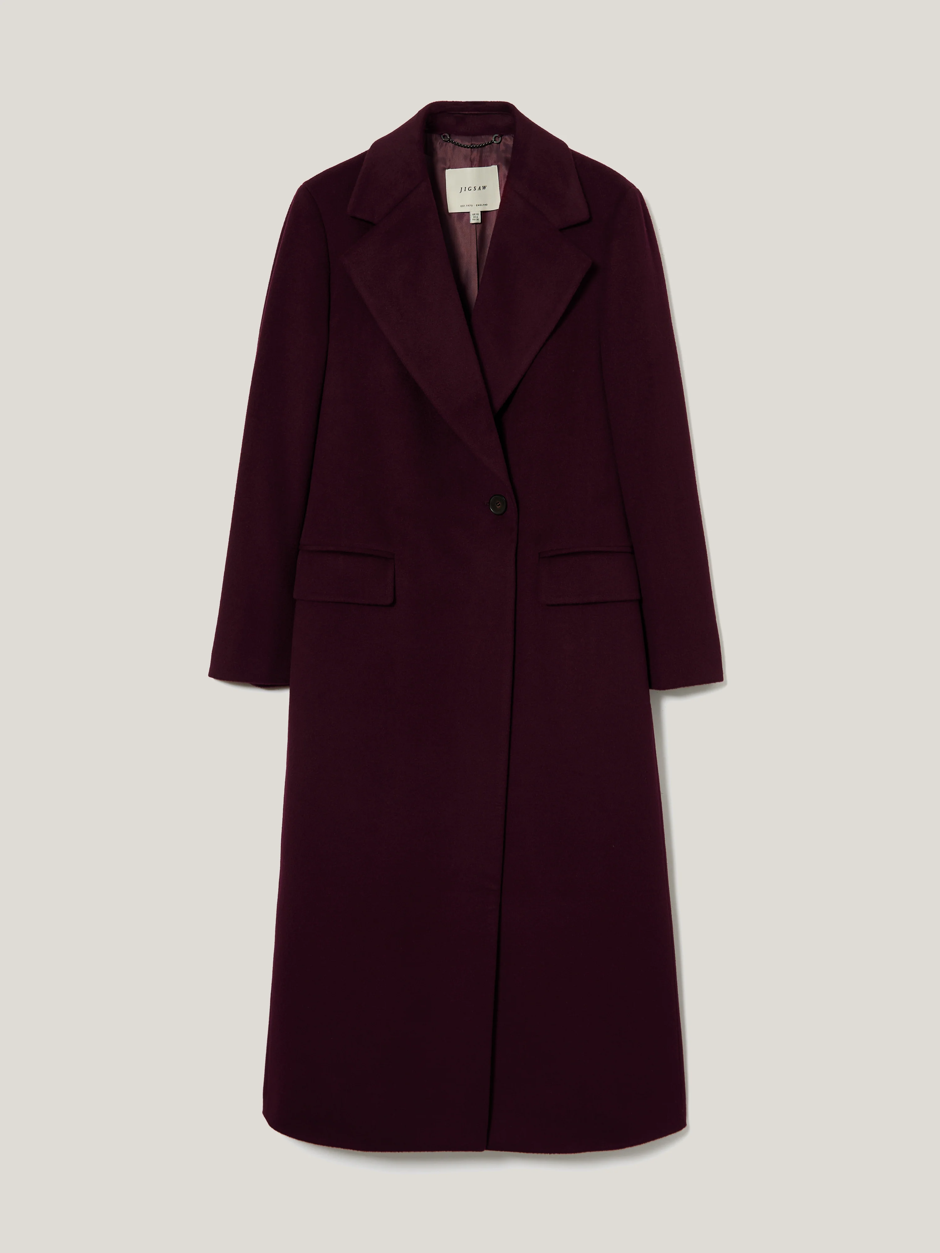 Wool Maxi City Coat | Purple - Image 8