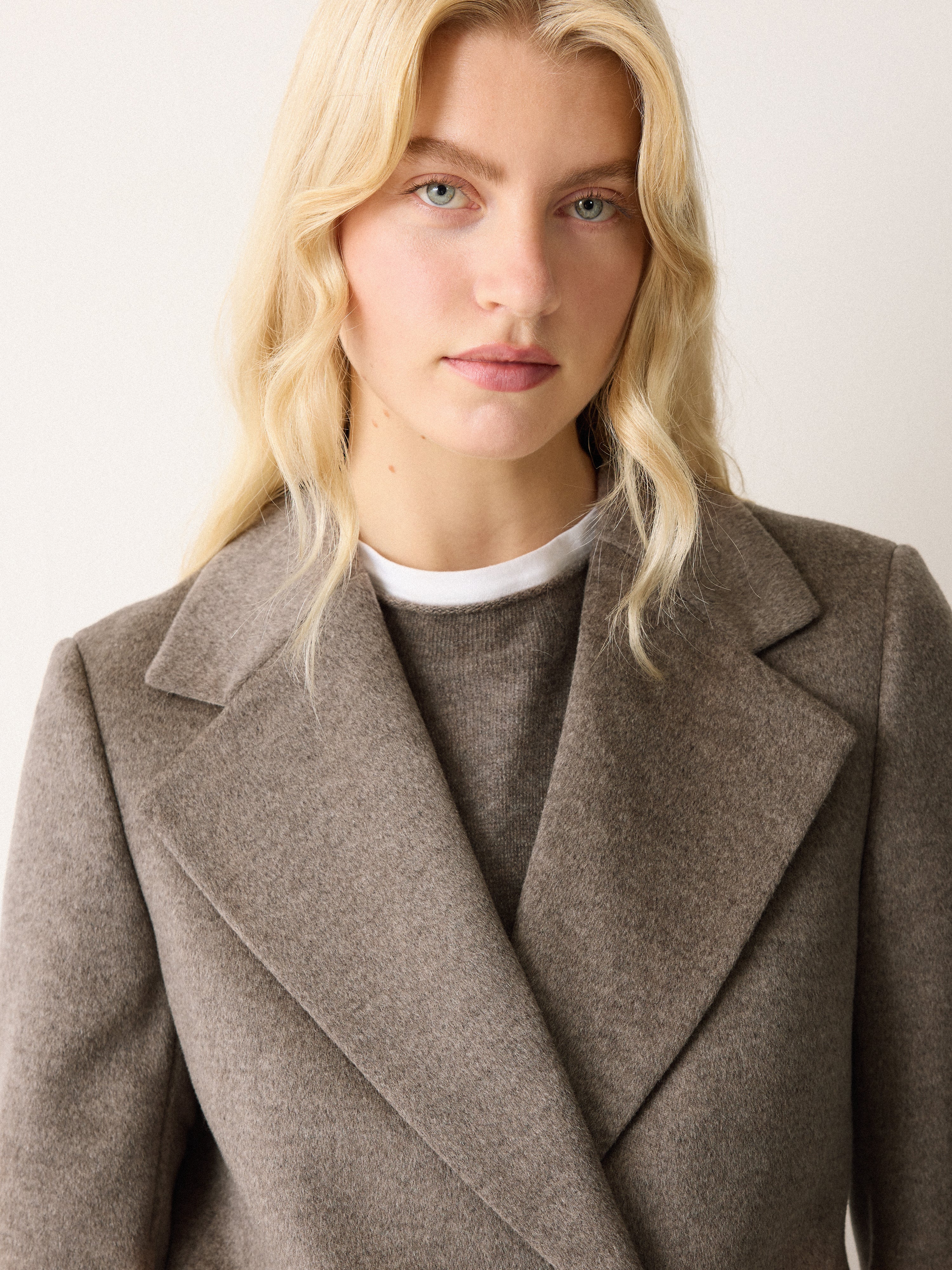 Wool Maxi City Coat | Taupe - Image 3