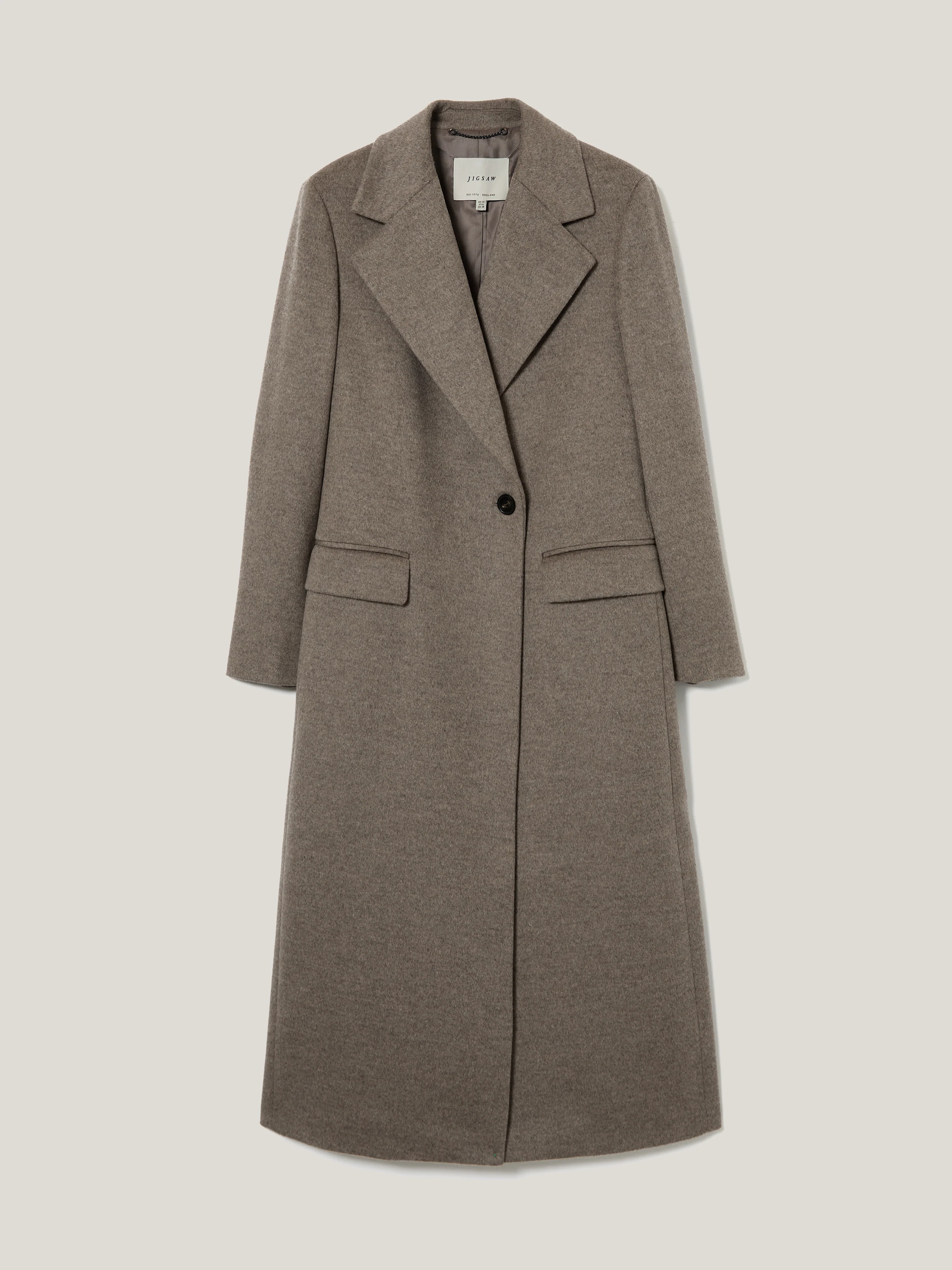 Wool Maxi City Coat | Taupe - Image 8
