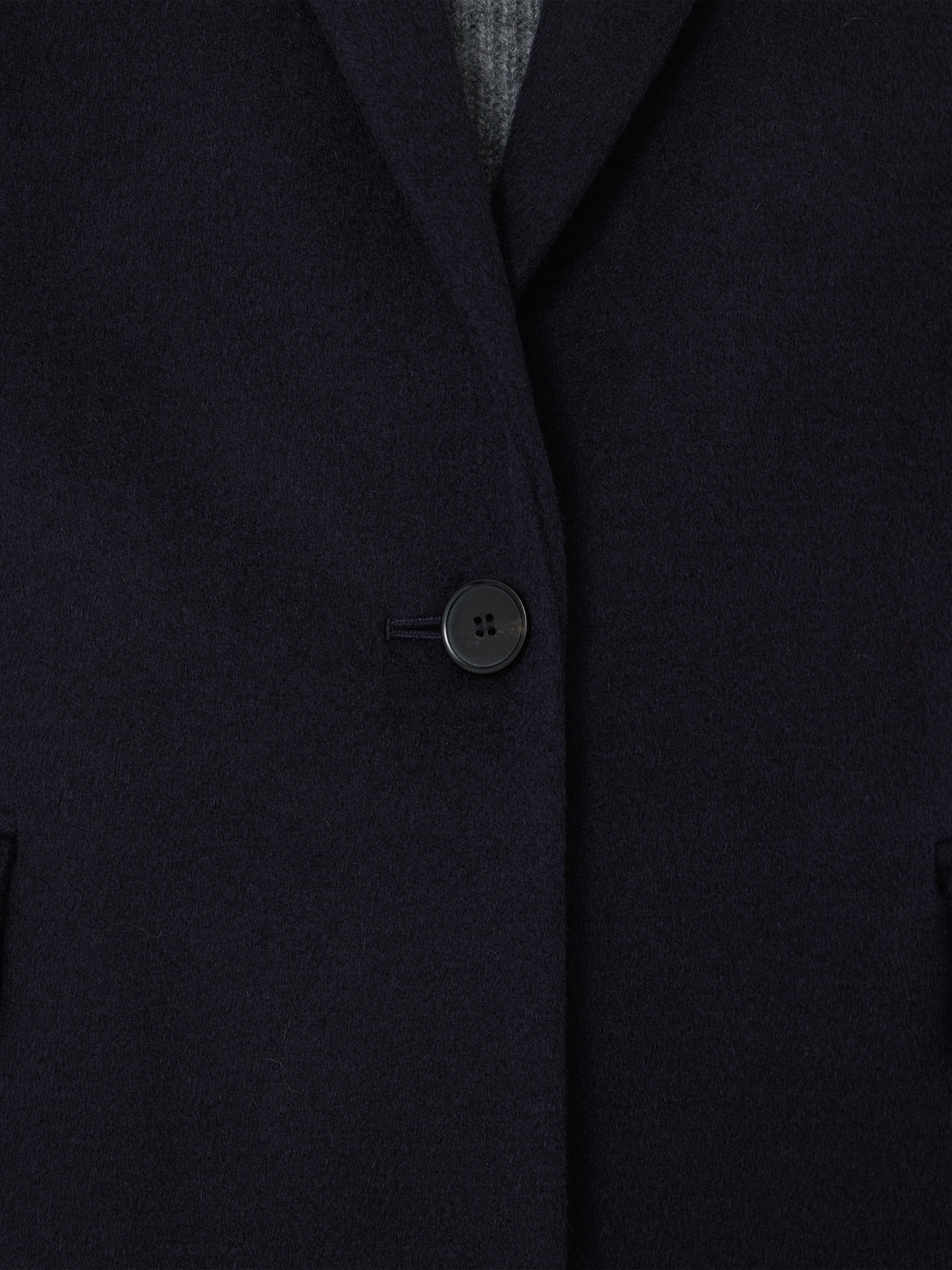Wool Relaxed City Coat | Navy - Image 8